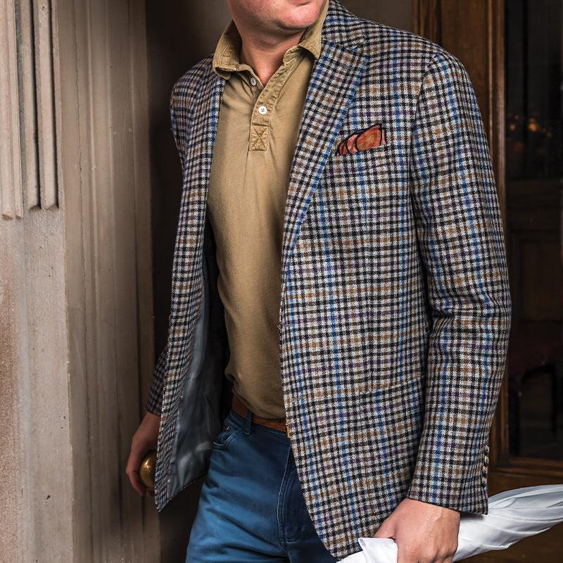 Di Pray Mirage Grey Check Sport Coat – Stylish Men's Blazer for Business, Office & Formal Events – Perfect for Weddings, Parties & Professional Wear