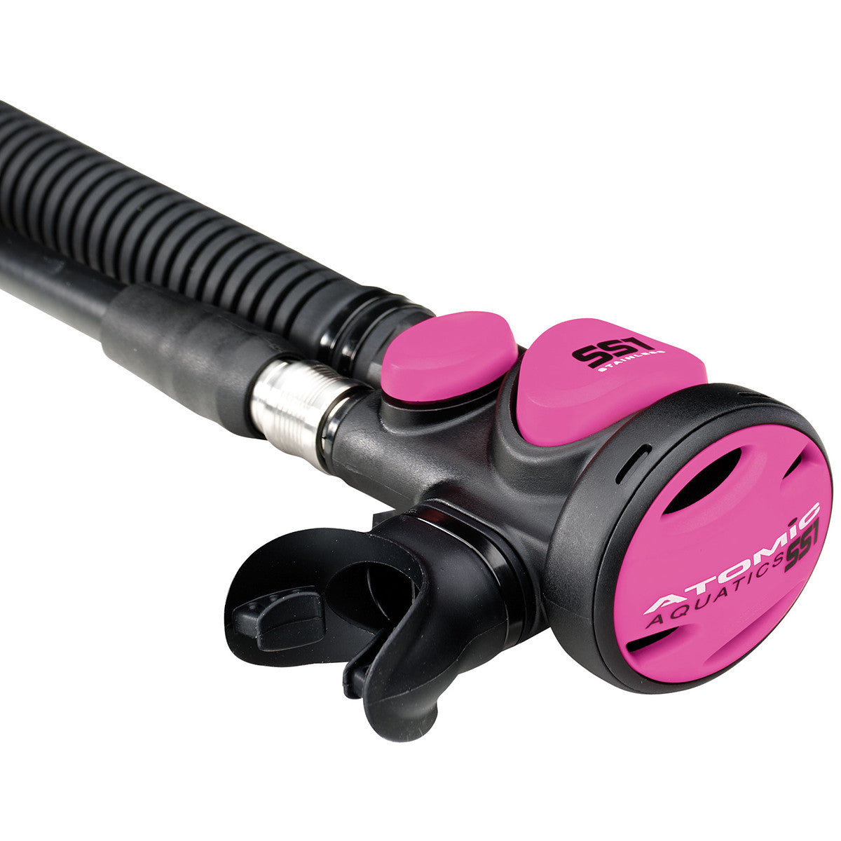 Atomic Aquatics SS1 Stainless Steel Pink Snorkel - Perfect for Scuba Diving, Snorkeling & Underwater Adventures