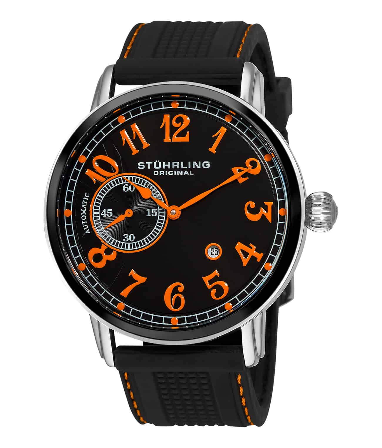 Black Dial / Silver Case / Black Rubber Strap Tang Buckle 3