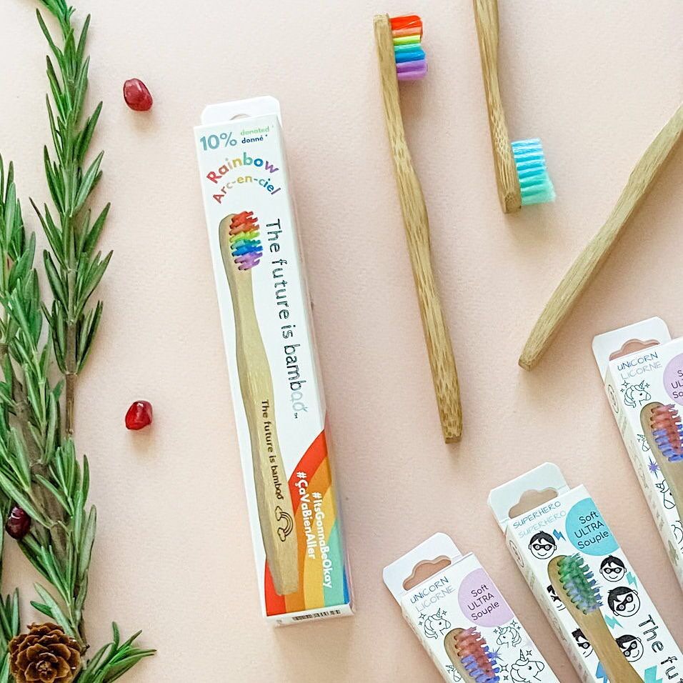 Eco-Friendly Bamboo Kids Toothbrush - Soft Bristles, Natural & Biodegradable - Perfect for Sustainable Oral Care at Home or Travel