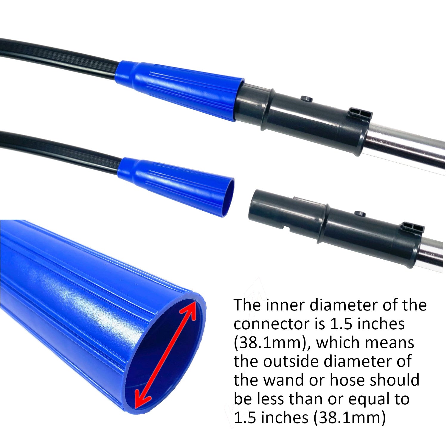 MaximalPower Universal Crevice Brush Vacuum Attachment - 38mm Hose for Deep Cleaning - Perfect for Hard-to-Reach Corners, Car Interiors & Home Appliances