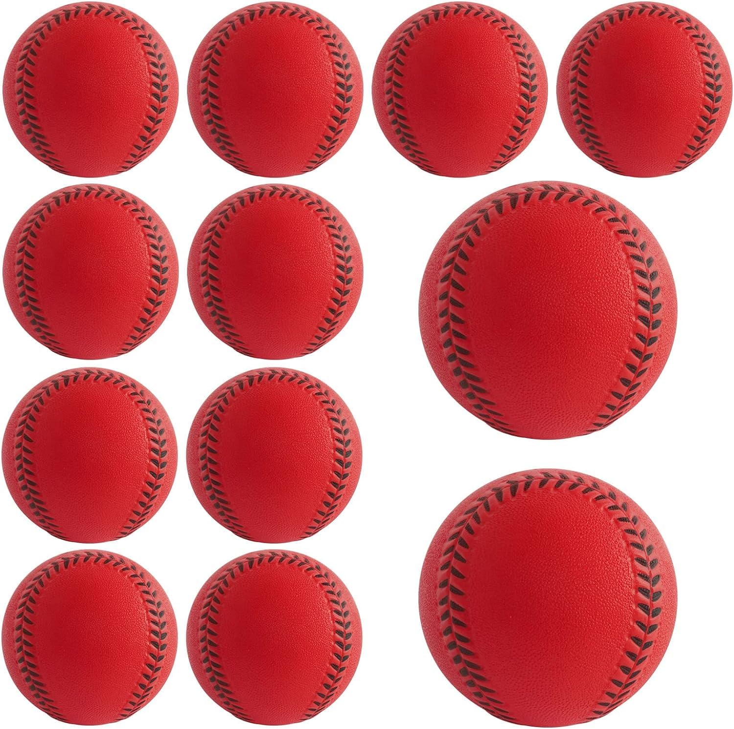 GKK 12 Pack Soft Foam Baseballs for Youth & Teen Players - Safe Training Balls for Hitting Practice, Indoor/Outdoor Games, Backyard Fun, and Baseball Skill Development