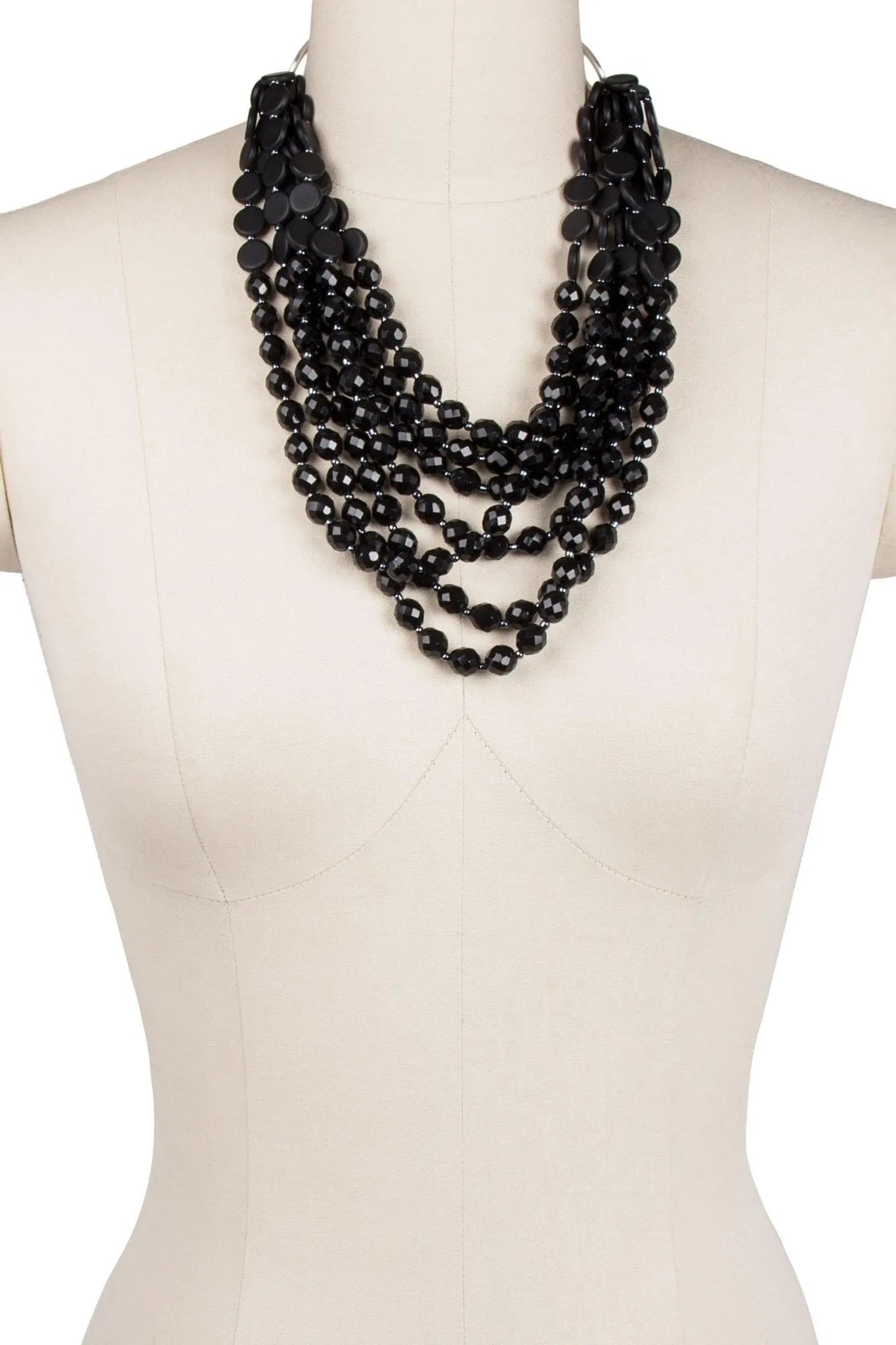 Beaded Multi Strand Chunky Necklace for Women - Boho Statement Jewelry for Parties, Weddings & Everyday Wear