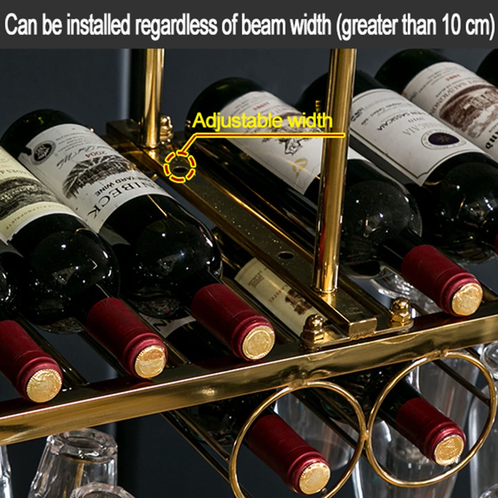 V3VOGUE Ceiling Mounted Wine Glass Rack - 24
