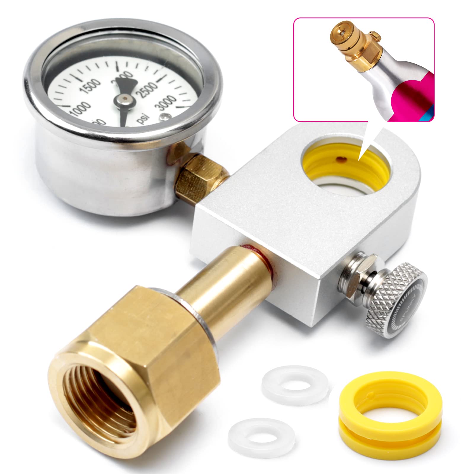 Upgraded CO2 Refill Adapter for CGA320 CO2 Tanks - Quick Carbonator for Soda Machines, Compatible with DUO Terra Art & More - Perfect for Home Carbonation & DIY Soda Making