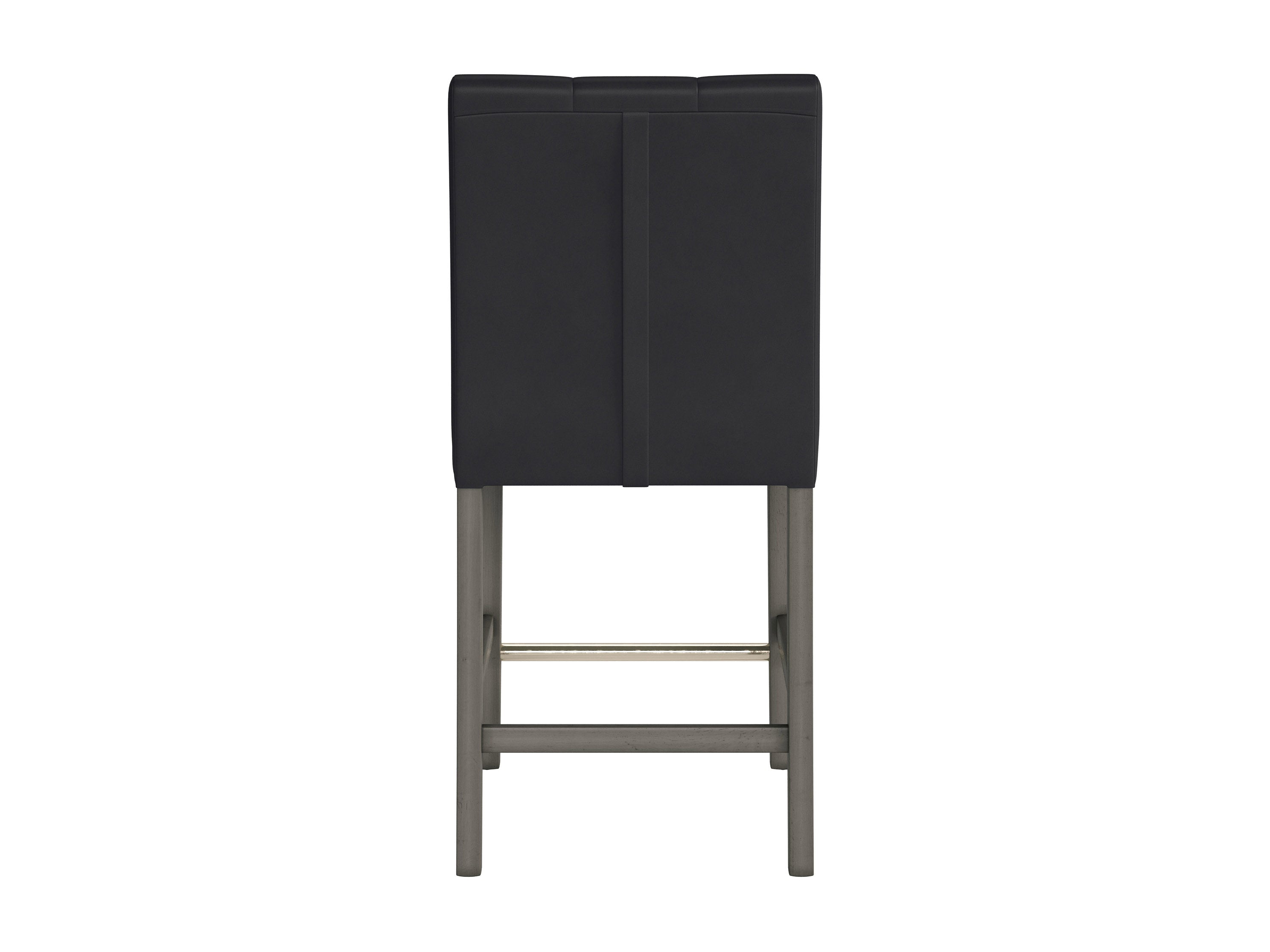 Black Vegan Leather Counter Height Bar Stool - Modern Kitchen Island & Breakfast Nook Seating for Home, Cafe, and Restaurant