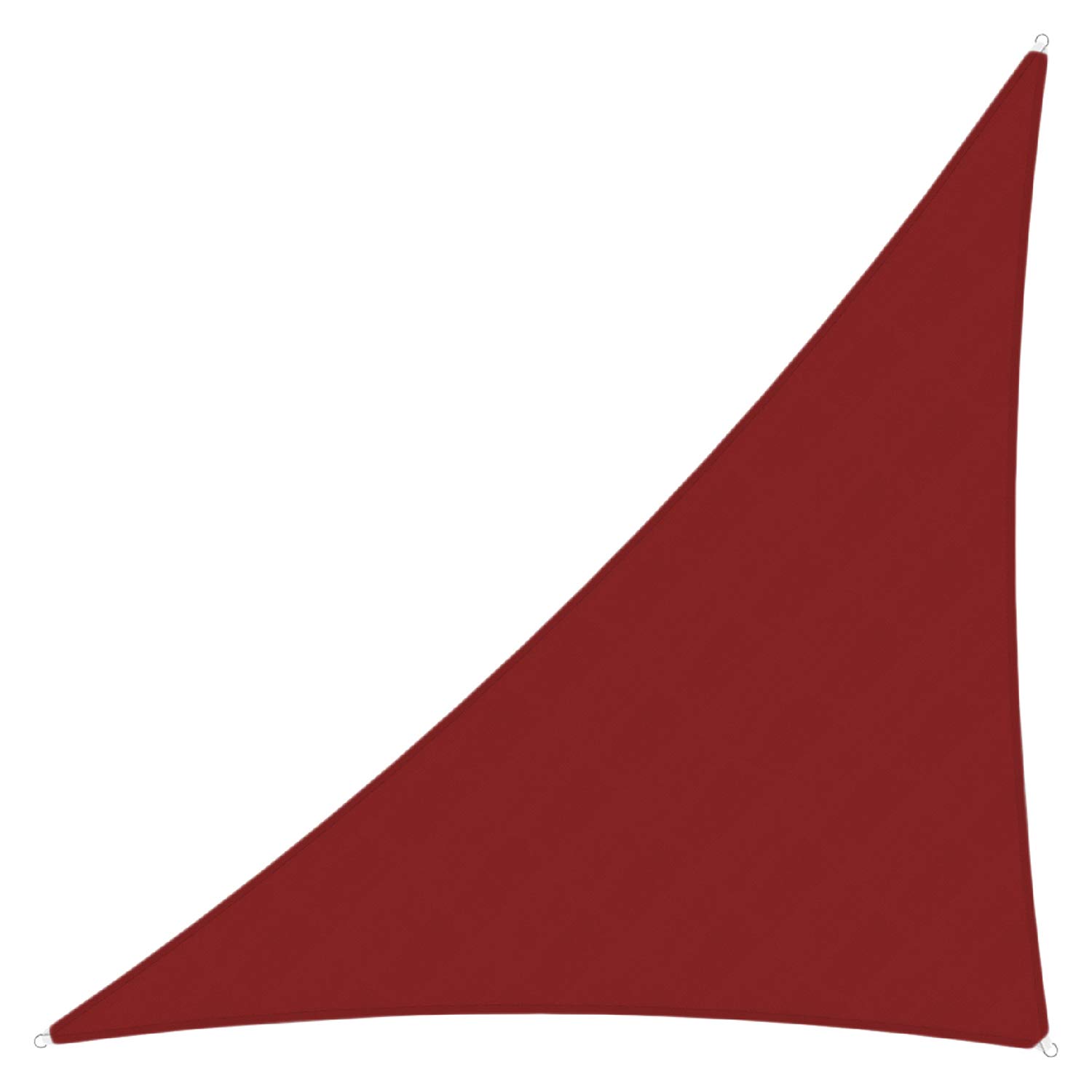 6'x15'x16' Waterproof Sun Shade Sail Canopy - Right Triangle UV Block Outdoor Shade Cloth with Knitted Curved Edge for Patio, Garden, Pergola, Carport and Pool - Perfect for Backyard Relaxation, Summer Shade and Outdoor Entertaining (Red)