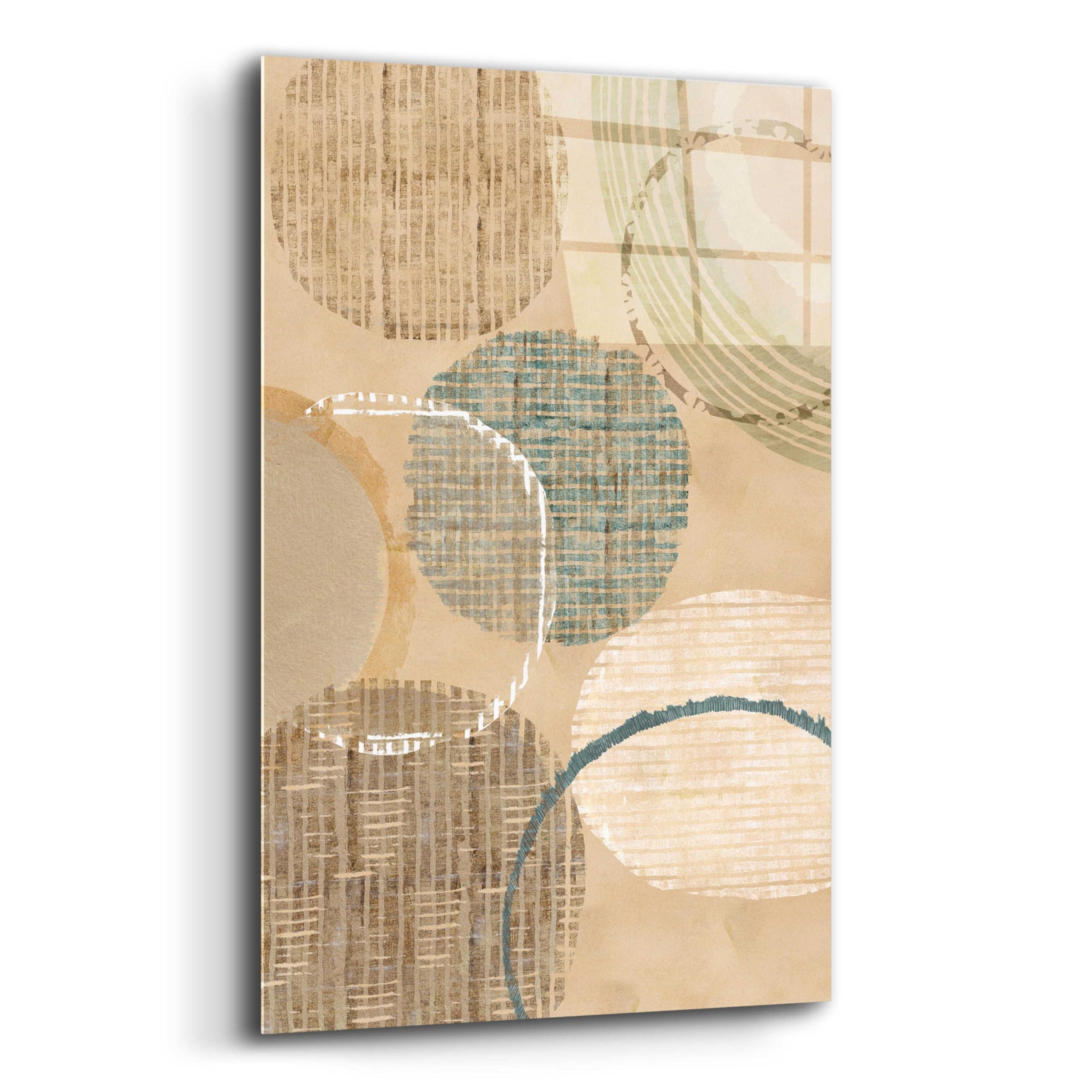Flora Kouta 'Woven Baskets I' Acrylic Glass Wall Art - 16x24 Inches Modern Home Decor for Living Room, Bedroom & Office