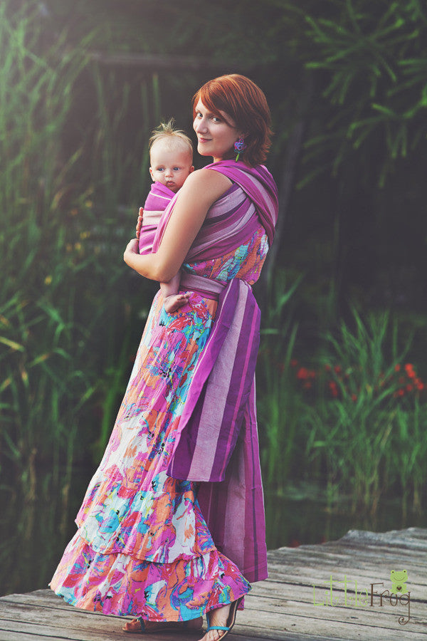 Soft & Breathable Little Frog Cotton Linen Woven Baby Wrap - Perfect for Babywearing, Nursing, and Hands-Free Parenting