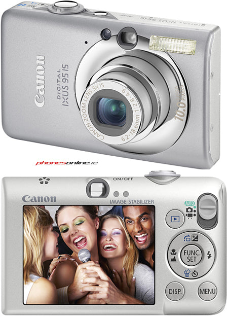 Canon Digital IXUS 95 IS 12.1MP Compact Digital Camera with 3x Optical Zoom - Silver | Perfect for Travel Photography & Everyday Use