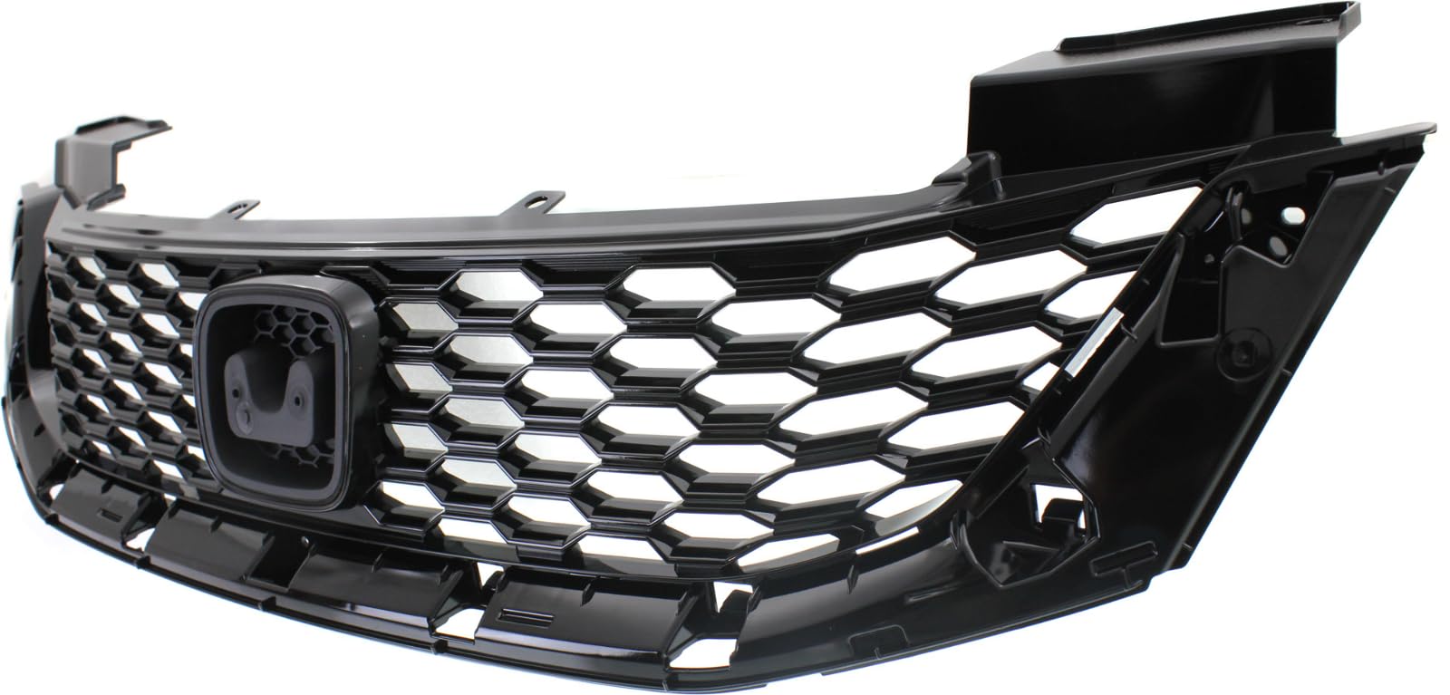 **Honda Accord 2013-2015 Black Painted Grille Shell & Insert Replacement - Compatible with Coupe Models | Upgrade Your Car's Front Styling**    *(Use Case: Perfect for car enthusiasts looking to enhance their Honda Accord's appearance with a sleek black grille, ideal for customization or replacement of damaged parts.)*