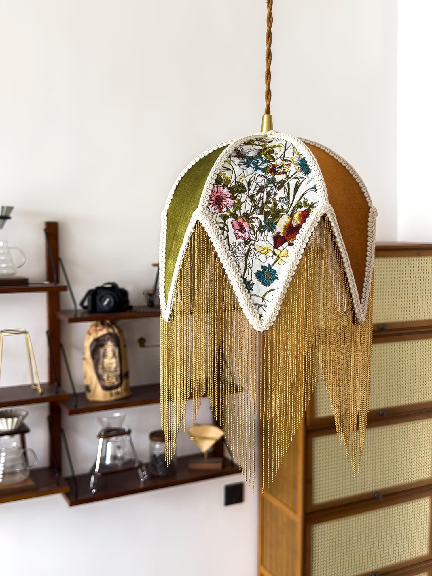 Bette Fringed Pendant Lamp - Modern Boho Ceiling Light Fixture for Dining Room, Bedroom & Living Room Decor