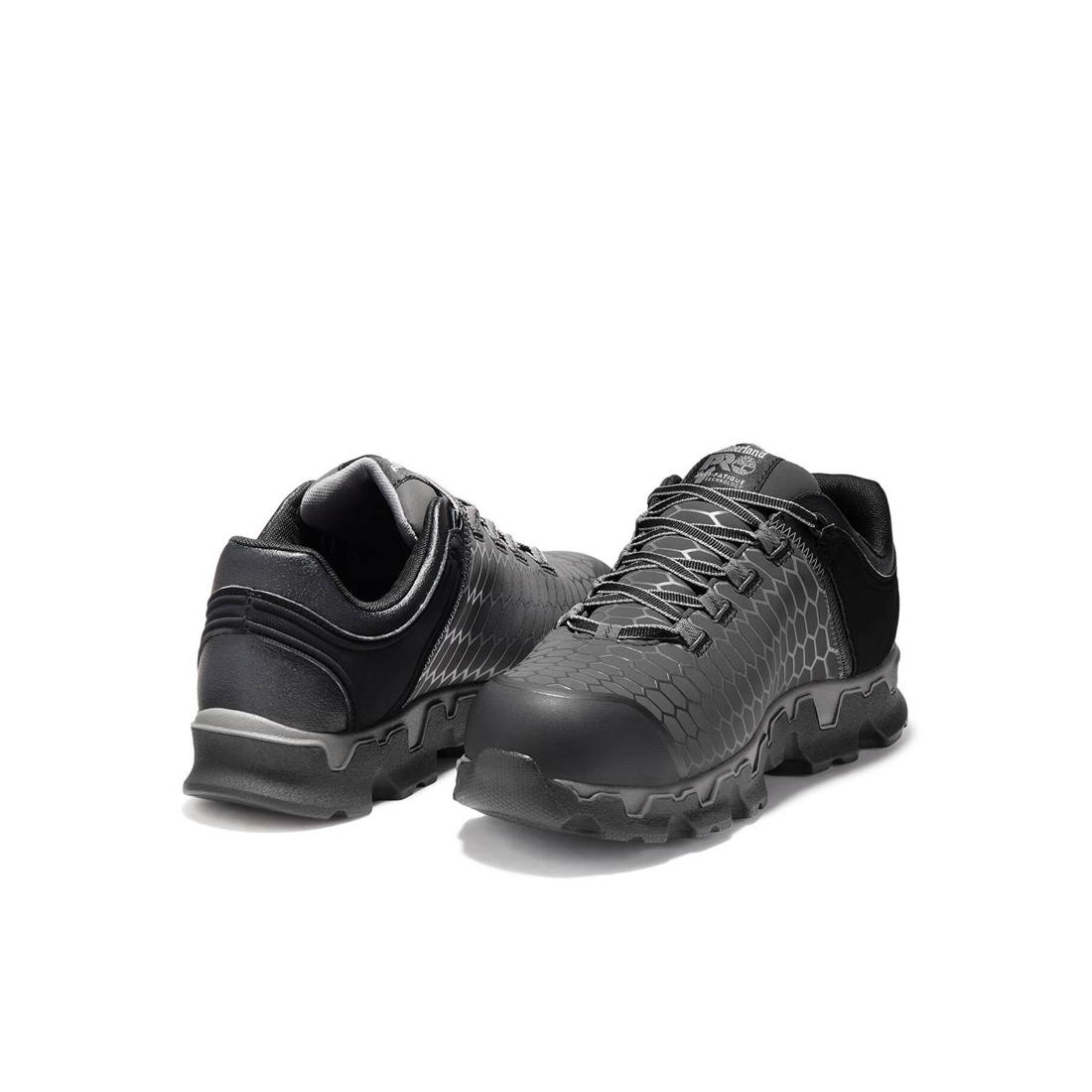 Powertrain Sport Alloy Toe Work Shoes for Men - Grey & Black Safety Shoes - Lightweight & Comfortable for Construction, Warehouse & Industrial Work