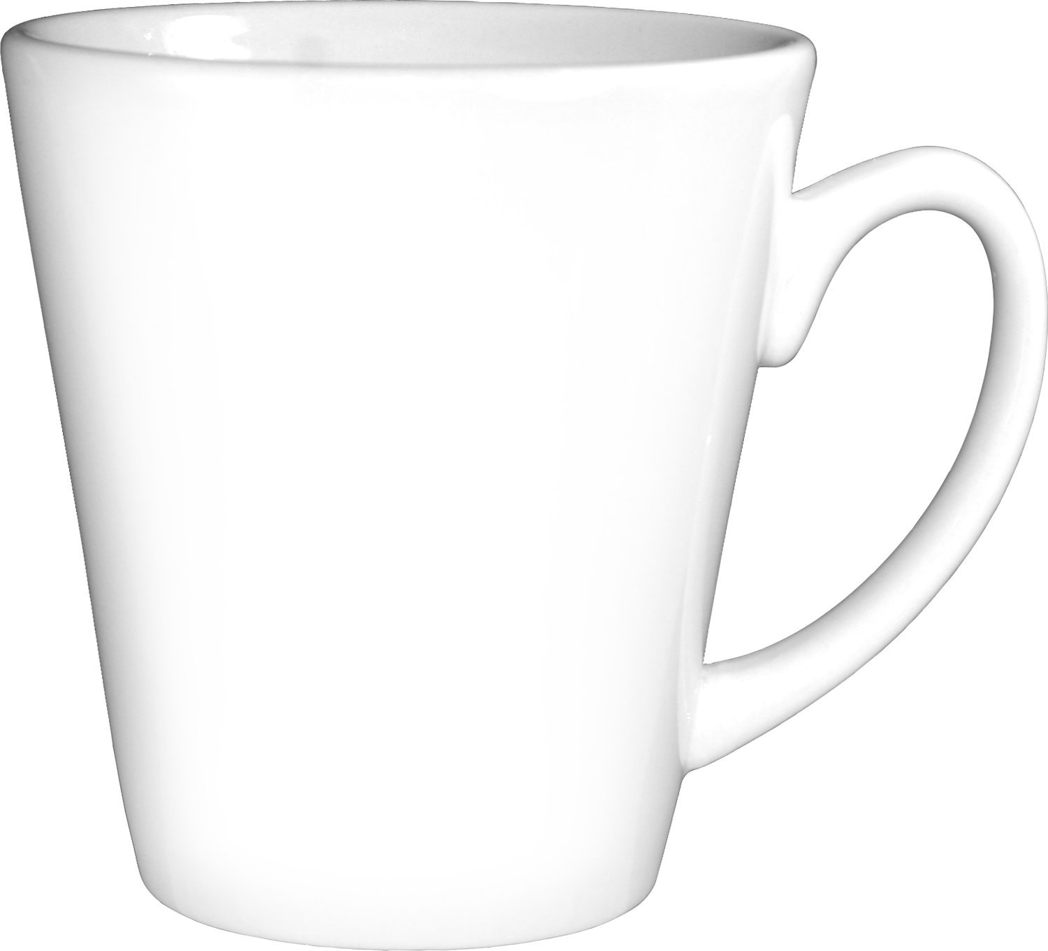 ITI 36-Piece Cancun Funnel Coffee Cup Set - 12-Ounce Porcelain Mugs in European White - Perfect for Coffee Shops, Restaurants, and Home Use