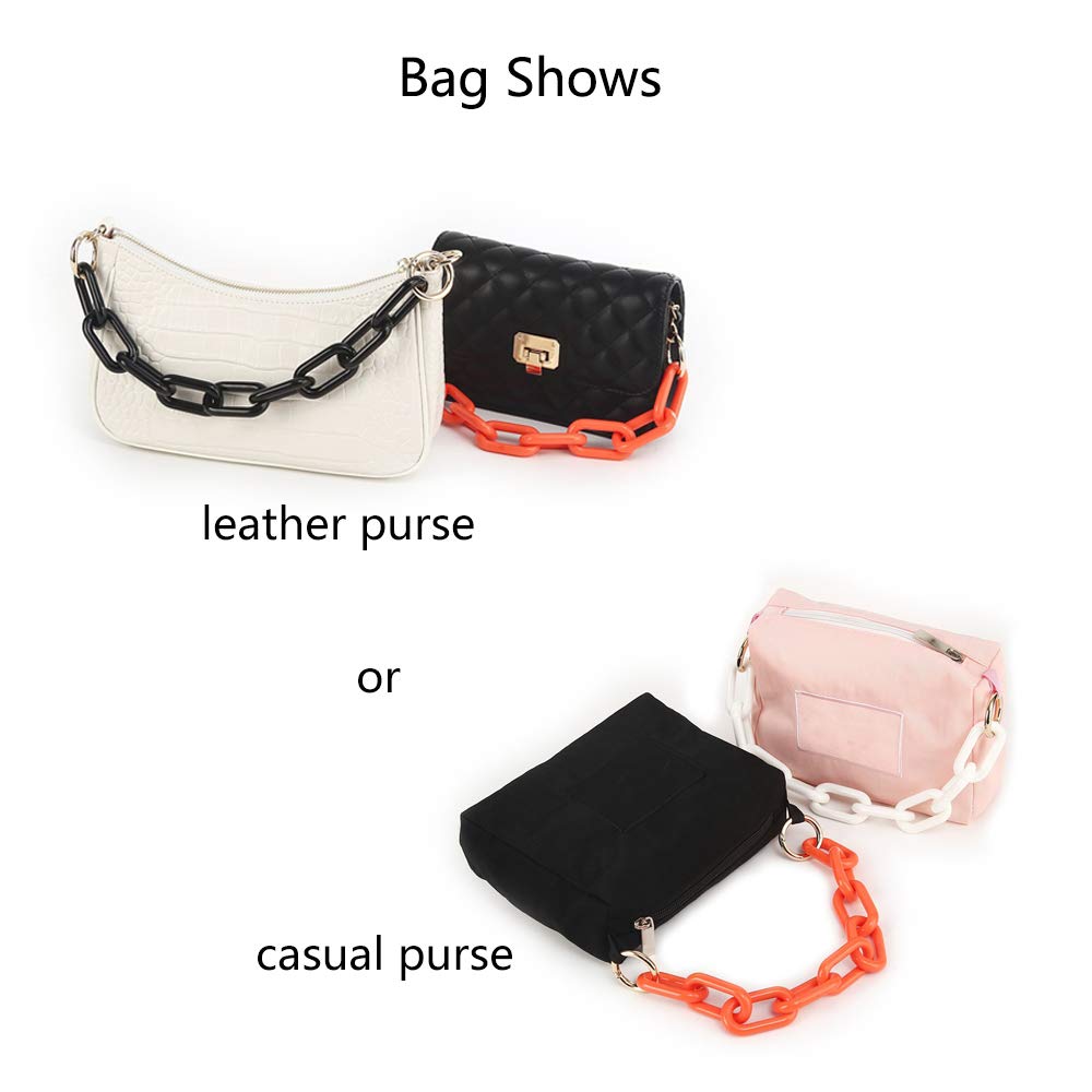 Chunky Resin Purse Handle Replacement - Stylish Short Bag Chain Strap for Handbag Decoration & Accessories (Brown) | Perfect for DIY Purse Upgrades, Fashionable Bag Charms & Replacement Straps