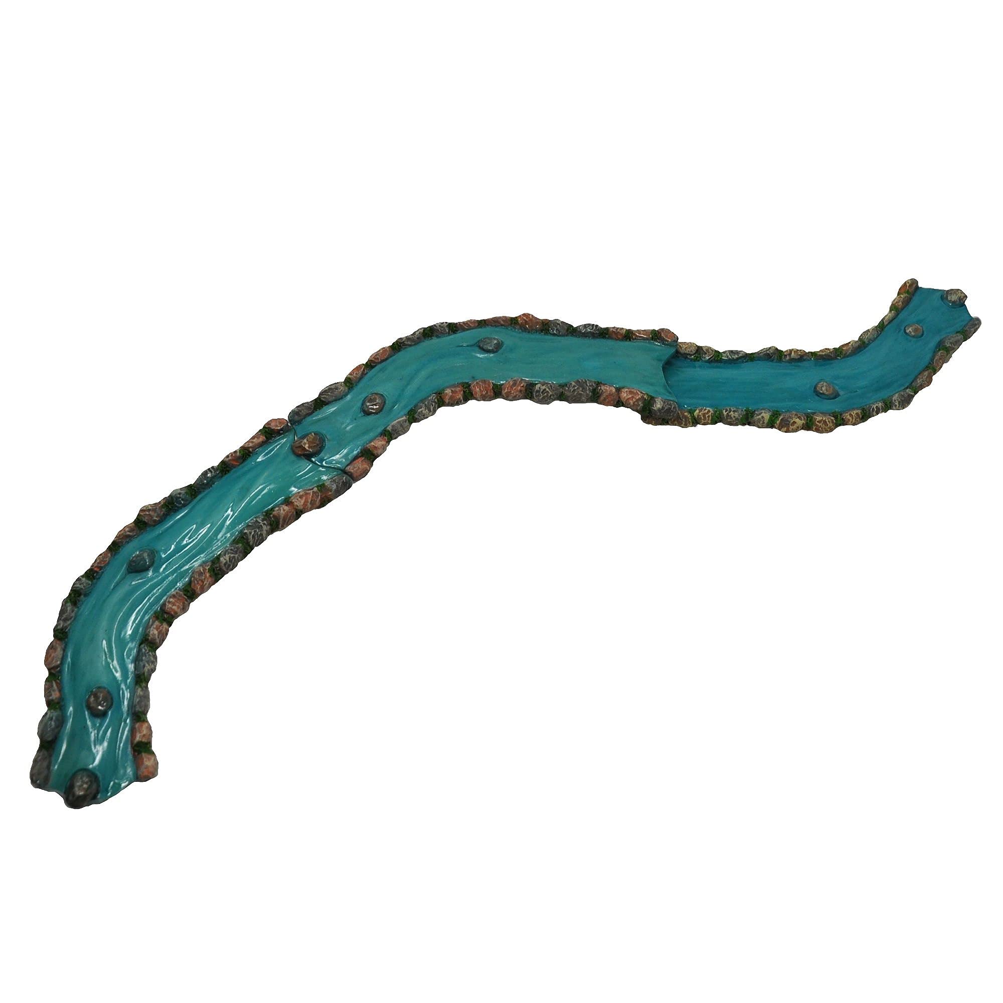 Miniature Fairy Garden Accessories - Handcrafted Curved River Decor for DIY Scenes, Terrariums & Home Décor | Perfect for Fairy Gardens, Dioramas & Miniature Landscapes