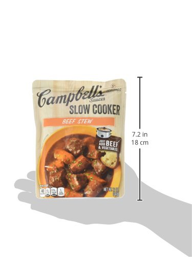 Campbell's Slow Cooker Sauce - Beef Stew Flavor, 12 Ounce Pouch (6 Pack) | Easy Homemade Beef Stew & Hearty Family Meals | Perfect for Slow Cookers, Crock Pots & Comfort Food Dinners