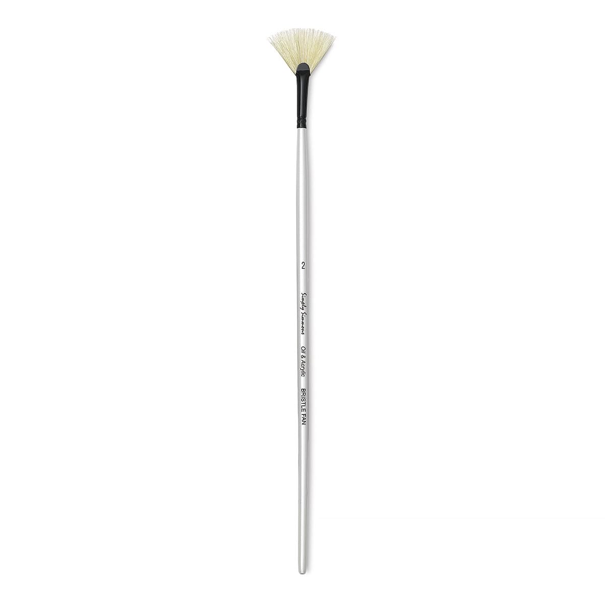 Premium Oil & Acrylic Paint Fan Brush - Professional Artist Bristle Brush Set for Canvas Painting, Blending & Detailing - Perfect for Oil, Acrylic, Watercolor & Mixed Media Art Projects