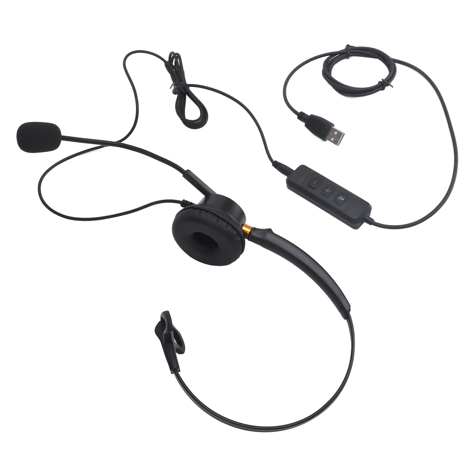 Best Customer Service Headset with Microphone - Lightweight USB Telephone Headset for Call Center & VOIP Phone - Perfect for Remote Work, Office Calls & Online Meetings