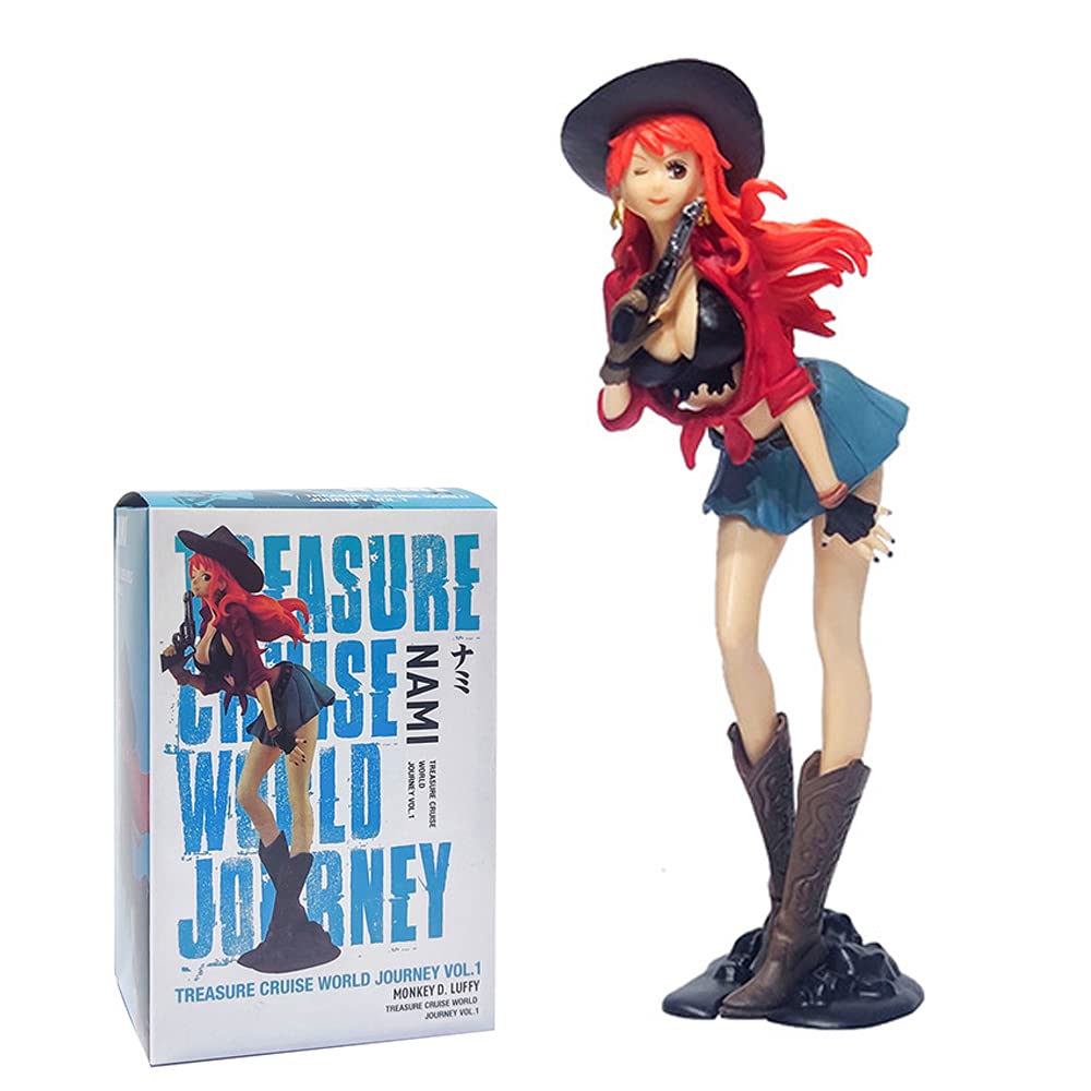 Anime Action Figures - One Piece Nami & Luffy Collectible Statues - Perfect for Display, Anime Merchandise Collection, and Gift for Fans