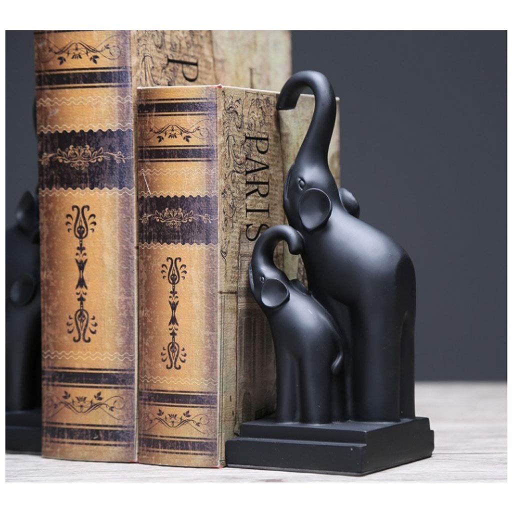Heavy Duty Bookends for Large Books - Creative Desk Book Holder Stand, Home & Office Decor, School Supplies, Gift for Students - Supports Heavy Textbooks (Black) - Perfect for Bookshelves, Desks, and Study Spaces