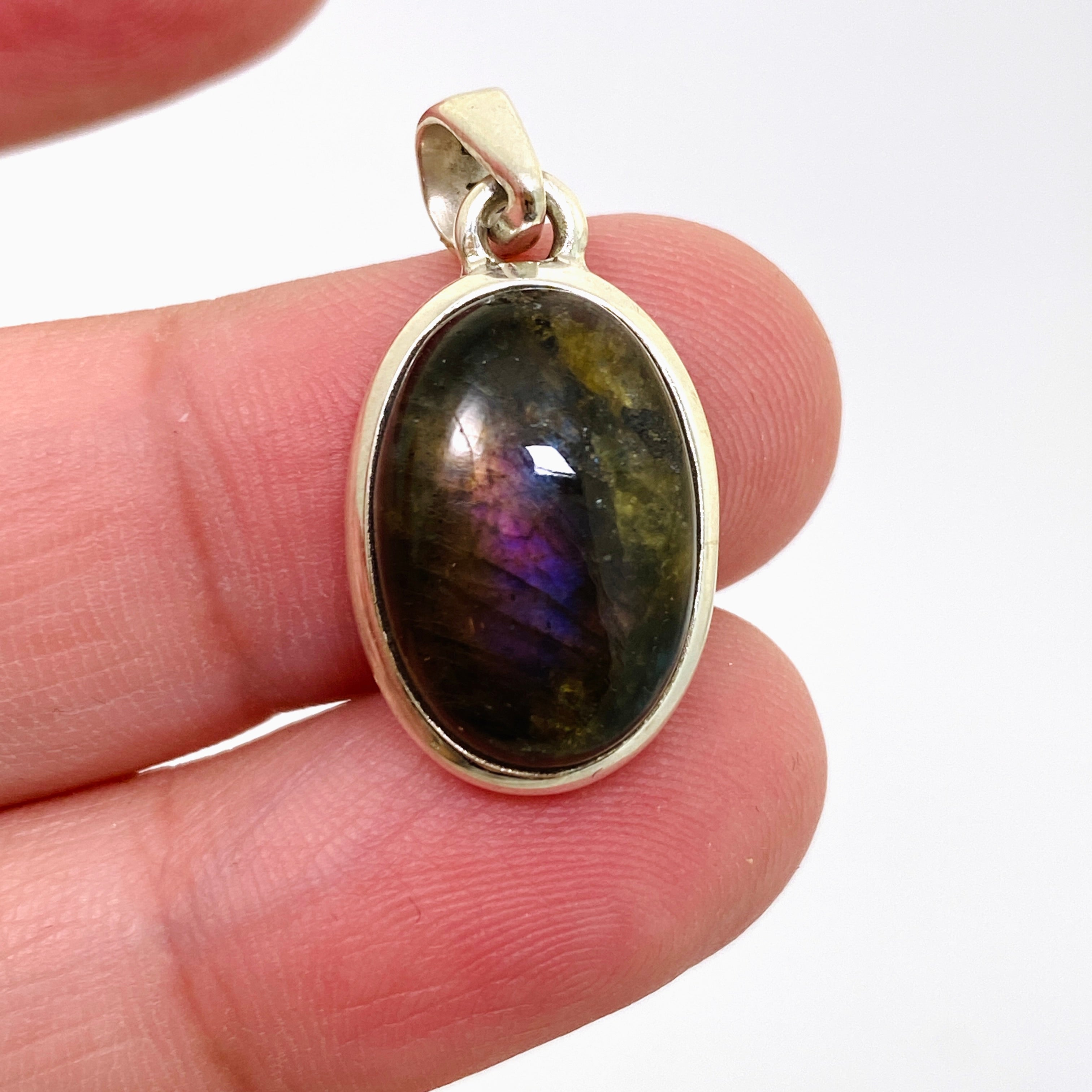 Natural Labradorite Oval Cabochon Pendant - PPGJ1047 | Handmade Gemstone Jewelry for Women | Perfect for Spiritual Healing, Meditation & Boho Fashion