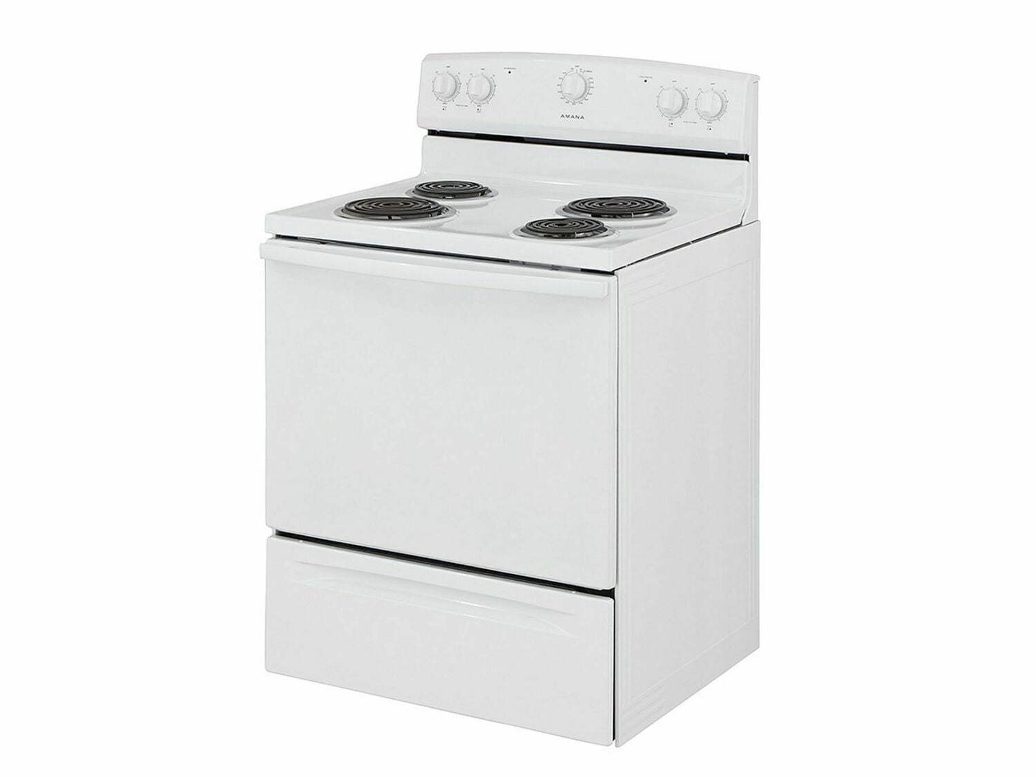 Amana ACR2303MFW 30 Inch Electric Range with Warm Hold - White | Freestanding Stove with Convection Oven & Self-Cleaning | Perfect for Home Kitchen, Apartment Cooking & Small Spaces