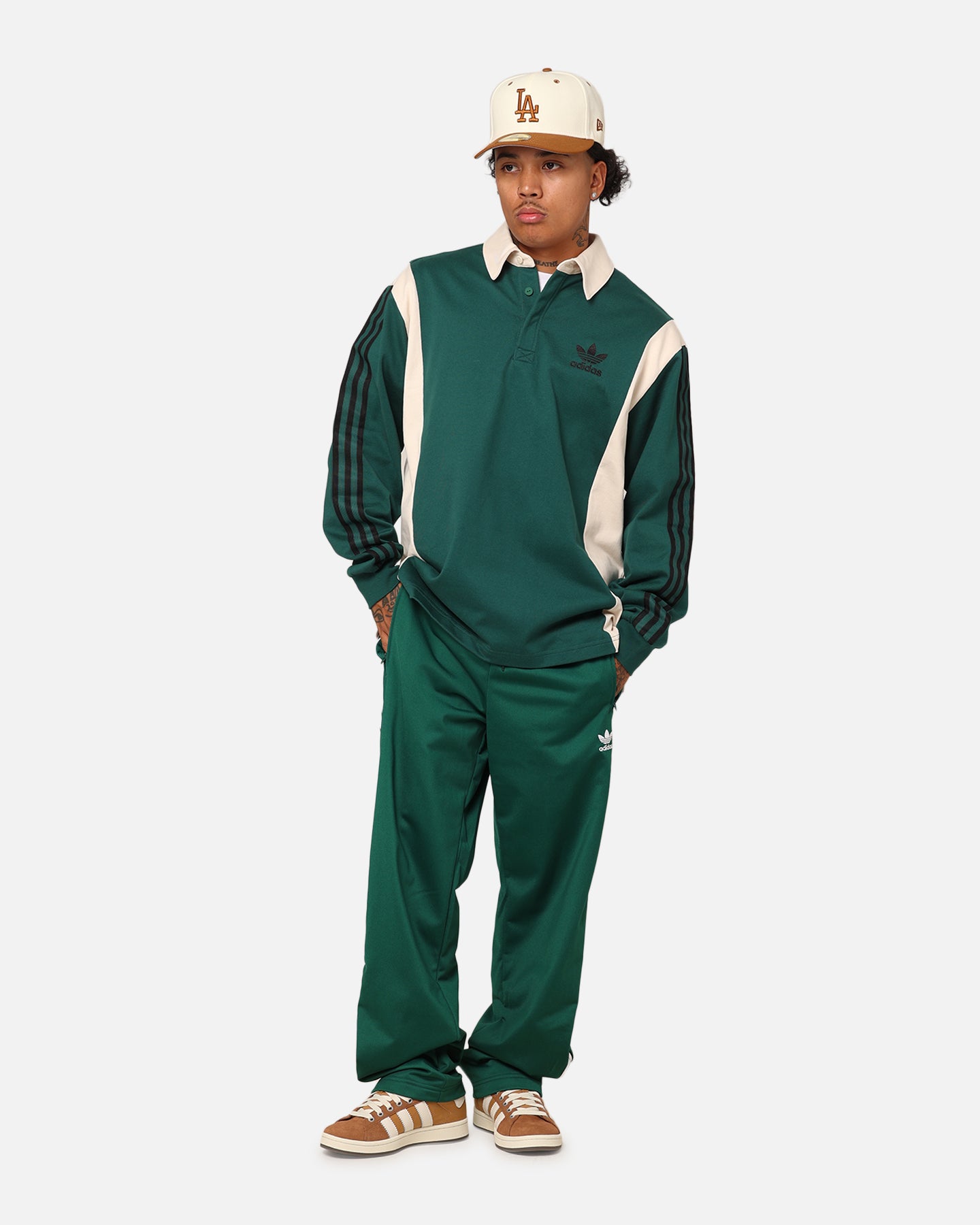 Adidas Adicolor Classics Firebird Track Pants for Men - Green Athletic Joggers for Running, Gym & Casual Wear