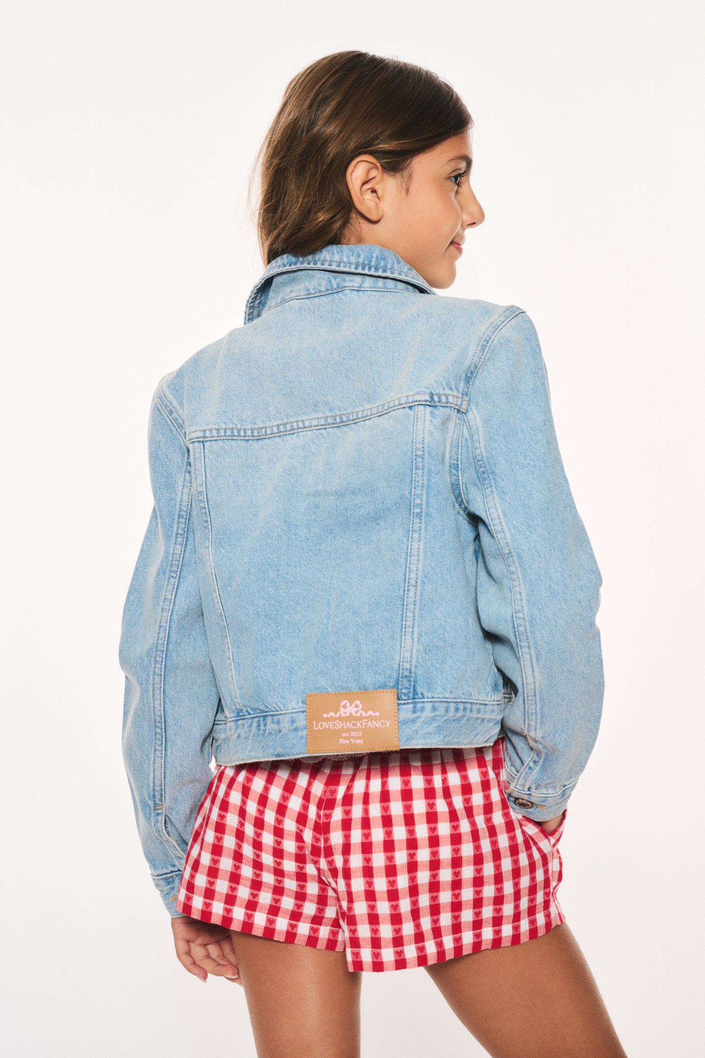 Lavina Cherry Denim Jacket for Girls - Stylish Distressed Denim Jacket with Cherry Embroidery - Perfect for Casual Outfits, School, and Spring Fashion