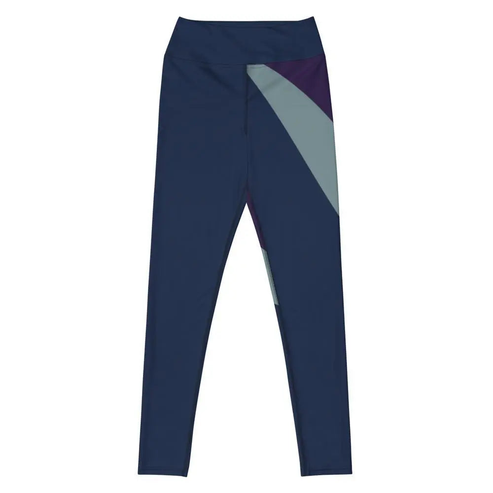 Premium Soft & Stretchy Women's Yoga Leggings - Breathable High-Waisted Workout Pants for Pilates, Running & Gym - Trendy Blue Athletic Wear
