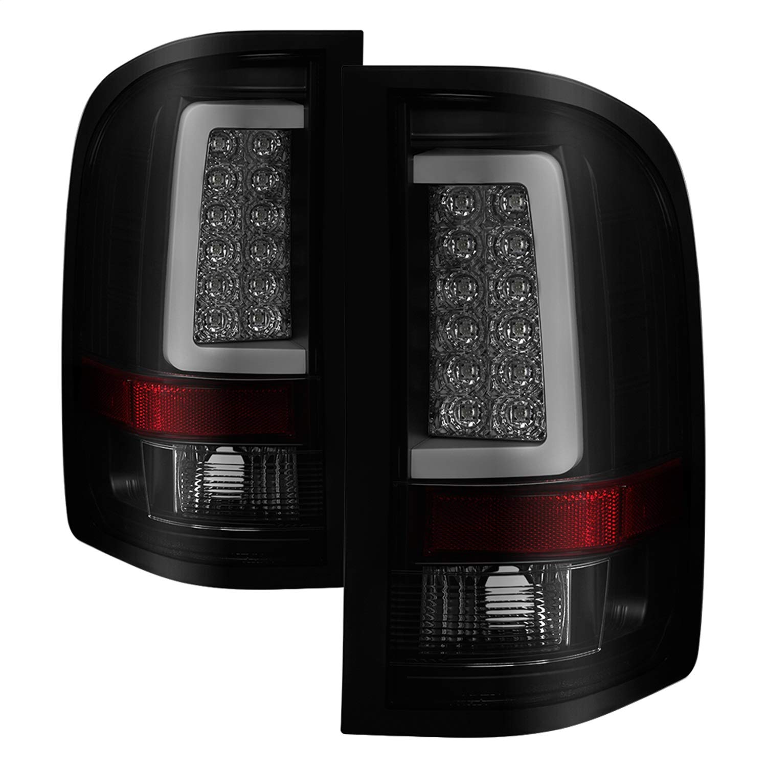Spyder Auto 5084095 LED Tail Lights - Black Smoke for 2007-2013 Chevy Silverado (Excludes 2010 Dual Reverse Socket 921 Bulb Models) | Version 3 Light Bar | Durable & Bright Replacement | Perfect for Night Driving & Enhanced Visibility