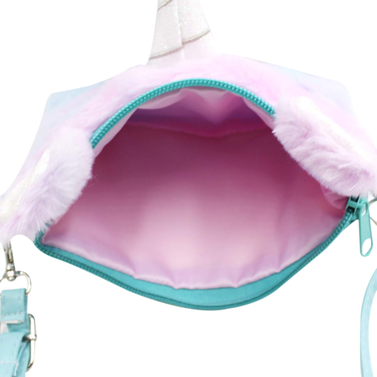 **MINGSEECESS Girls Fluffy Crossbody Purse - Cute Fuzzy Tie-Dye Shoulder Bag with Zipper for Kids, Coin Wallet | Perfect for School, Travel & Birthday Gifts**