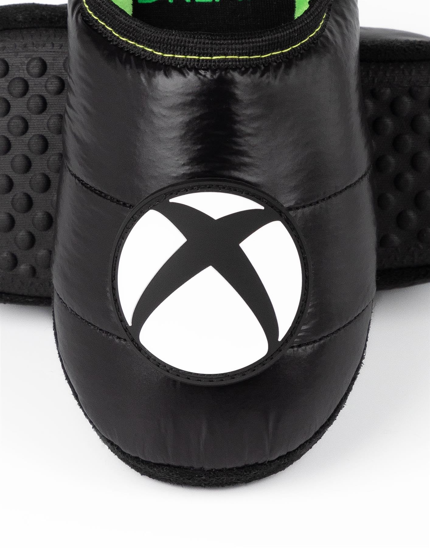 Xbox Slippers for Boys, Kids & Teens - Green & Black Game Console Logo Slippers - Comfortable House Shoes for Gaming & Relaxation at Home