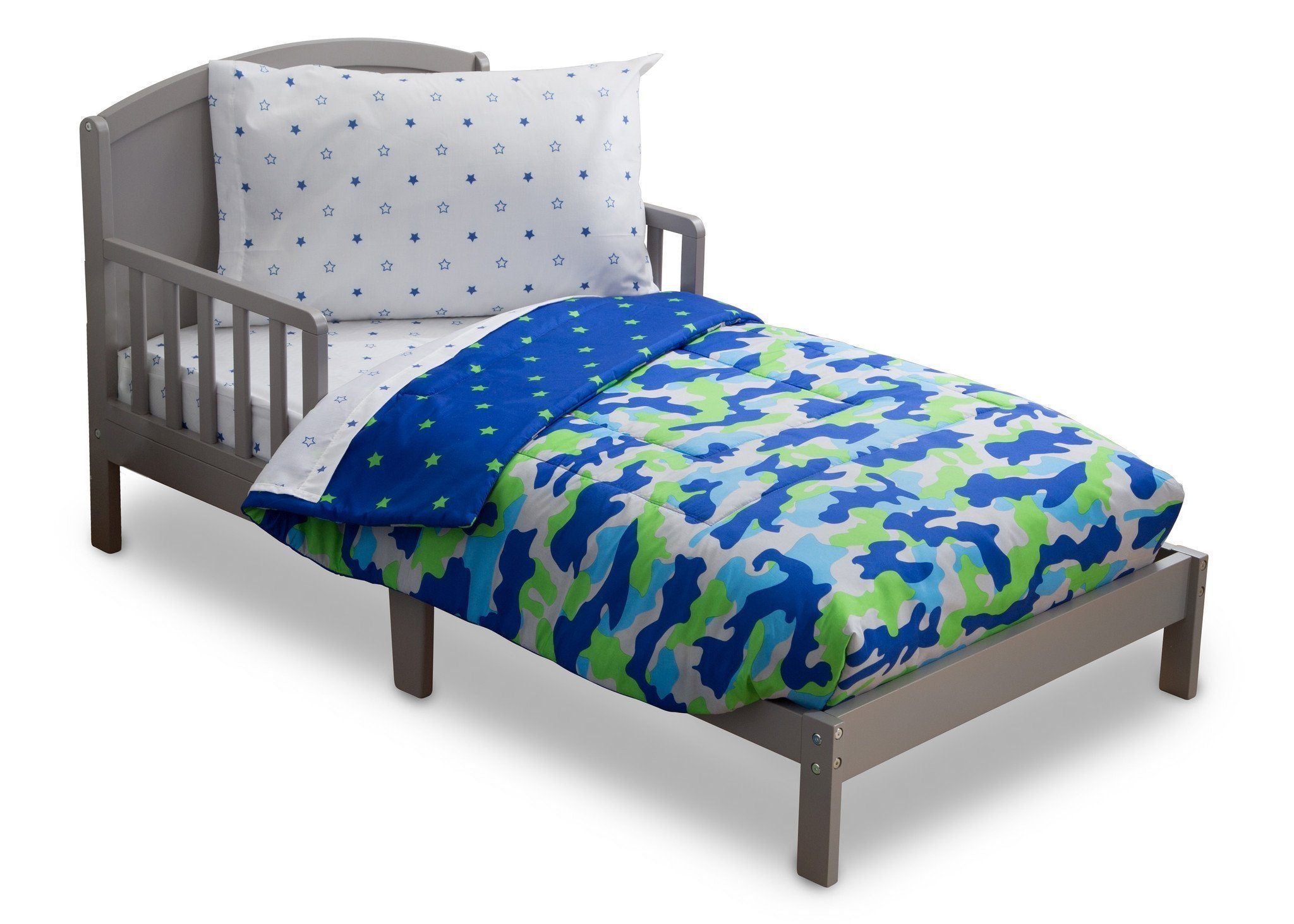 4-Piece Toddler Bedding Set for Boys - Soft Cotton Crib Bedding with Fitted Sheet, Flat Sheet, Pillowcase & Blanket - Perfect for Nursery, Daycare or Travel