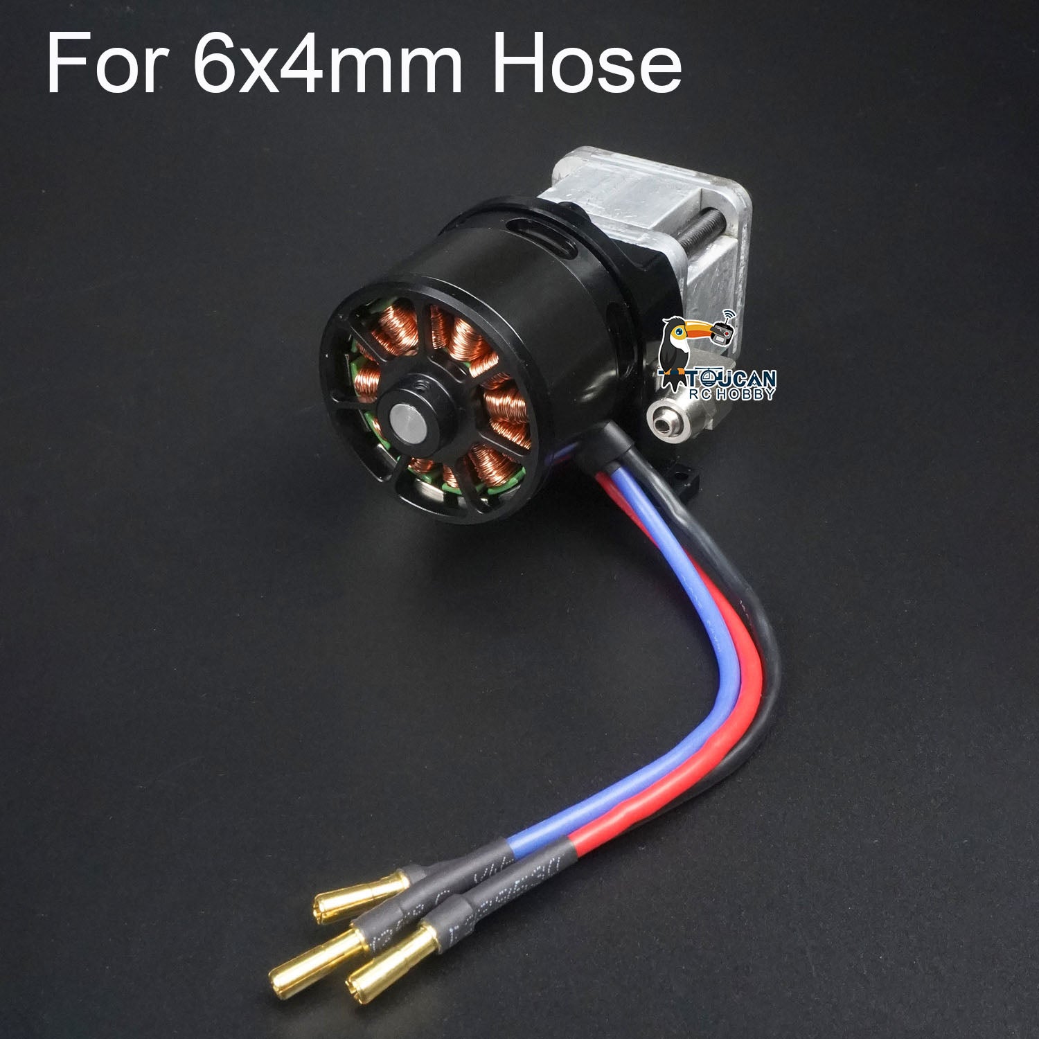 Brushless Hydraulic Pump Motor with Pressure Gauge - 5048 & 4020 Models for 1/12 & 1/14 Scale RC Construction Vehicles (6x4MM & 8x6MM) - Perfect for RC Truck, Excavator, and Heavy Equipment DIY Upgrades