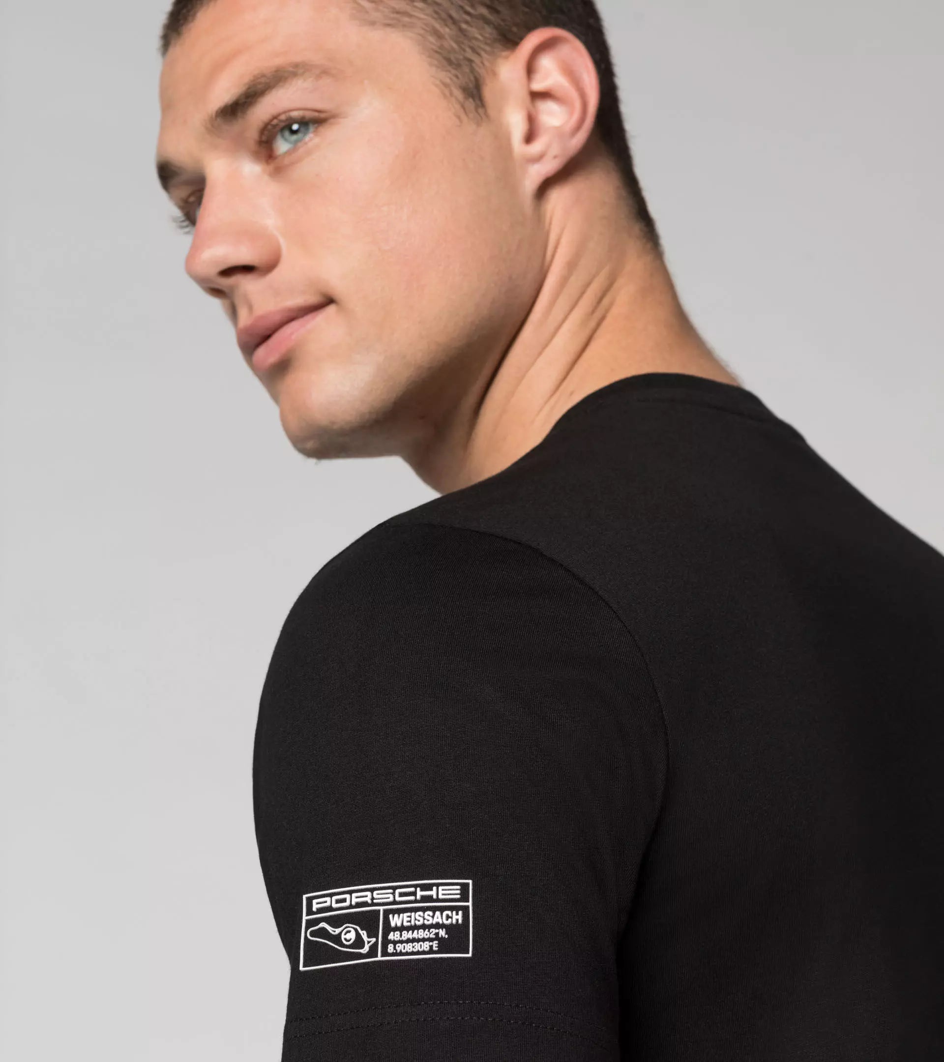 Porsche Men's Performance T-Shirt - Black Weissach Edition | Breathable Cotton Tee for Casual Wear, Racing Events & Car Enthusiasts
