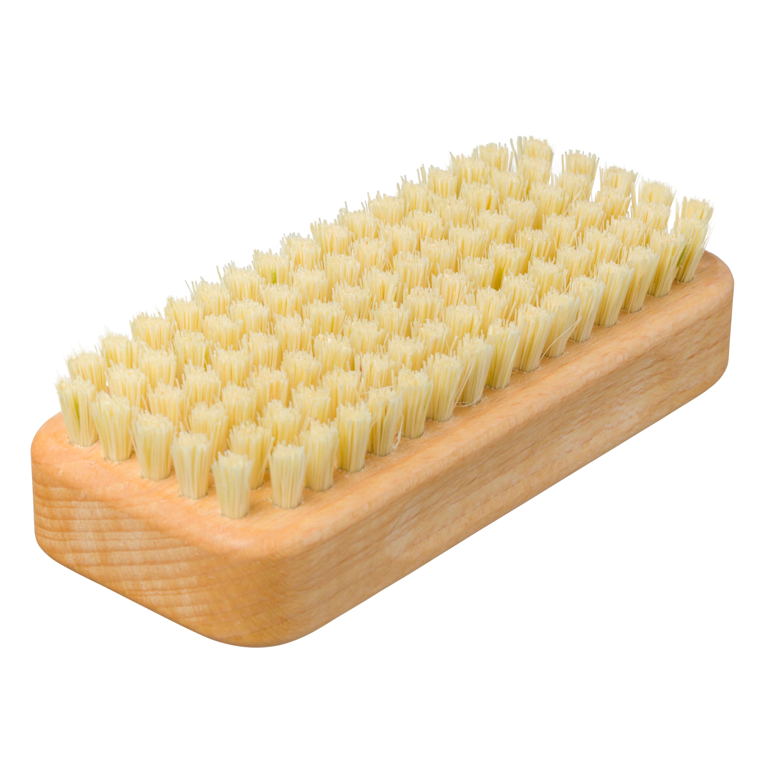 REDECKER Tampico Fiber Garden Nail Brush with Oiled Beechwood Handle - 4.25 Inch Wooden Nail Cleaner for Gardeners & Outdoor Enthusiasts - Perfect for Removing Dirt from Fingernails After Gardening, Camping or DIY Projects