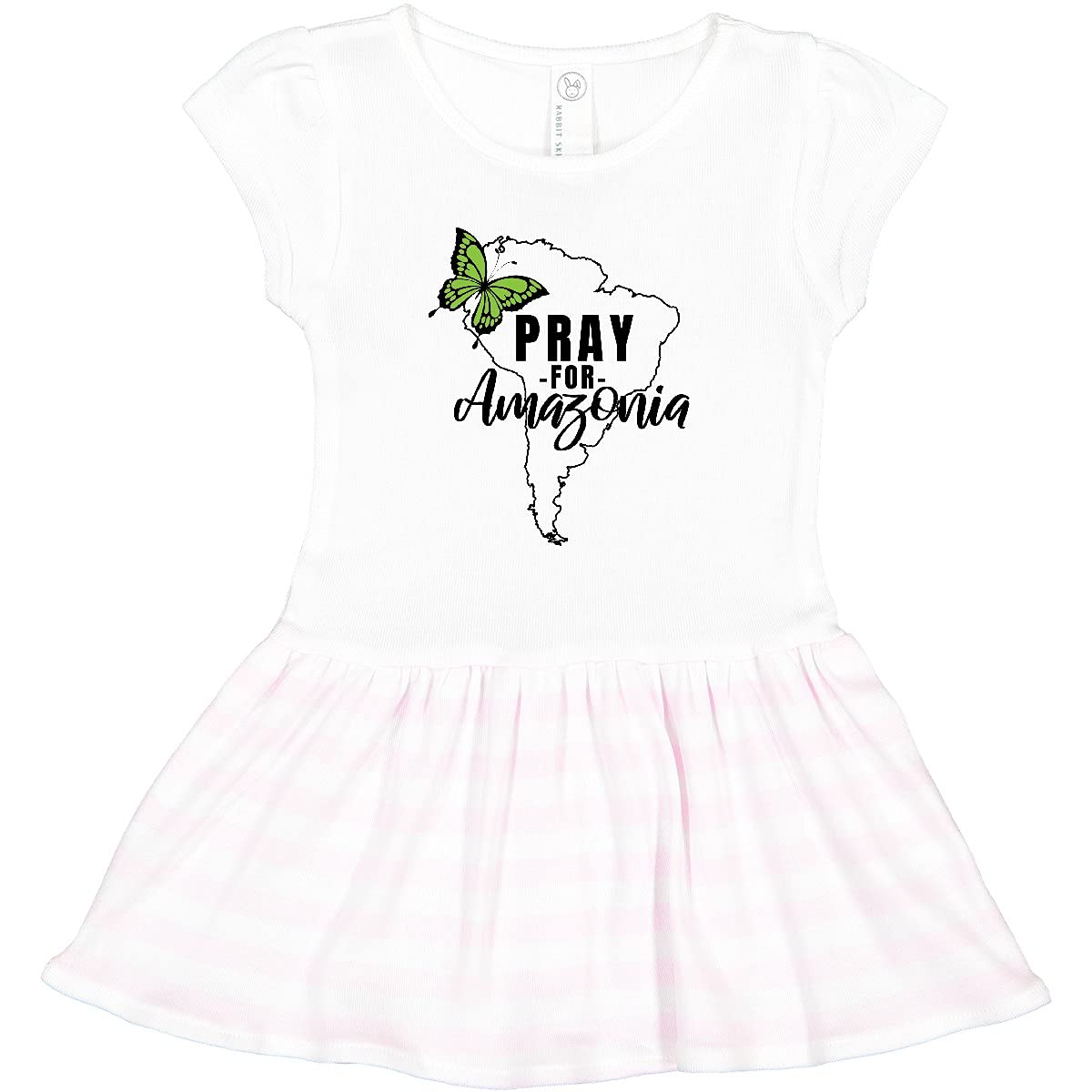 Inktastic Pray for Amazonia South America Silhouette Toddler Dress - Cute Casual Outfit for Girls, Playdates & Family Photos