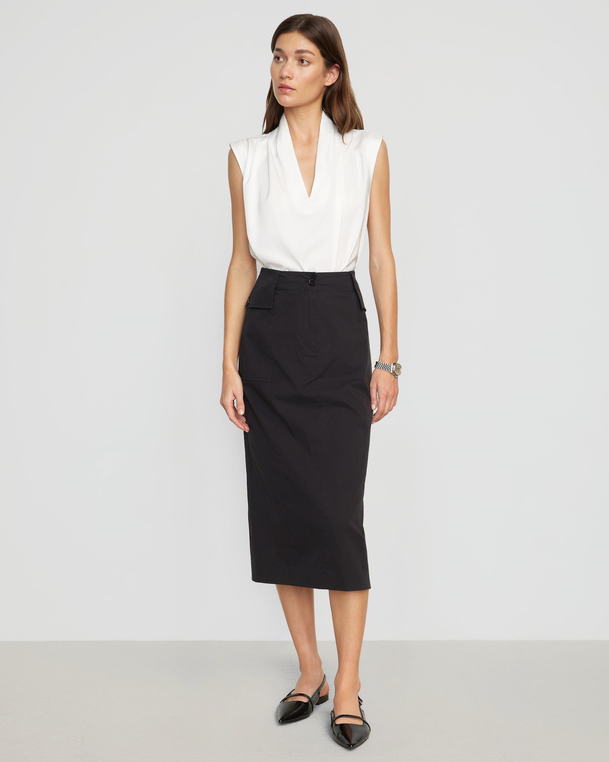 Jae V Neck Sleeveless Blouse for Women - Flowy Summer Tops - Office Wear & Casual Outfits