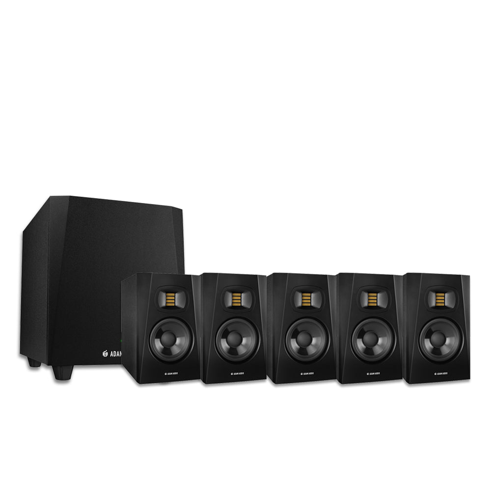 Adam 5.1 Active Monitor Speaker System Bundle - Premium Home Theater Audio for Movies, Gaming & Music Streaming