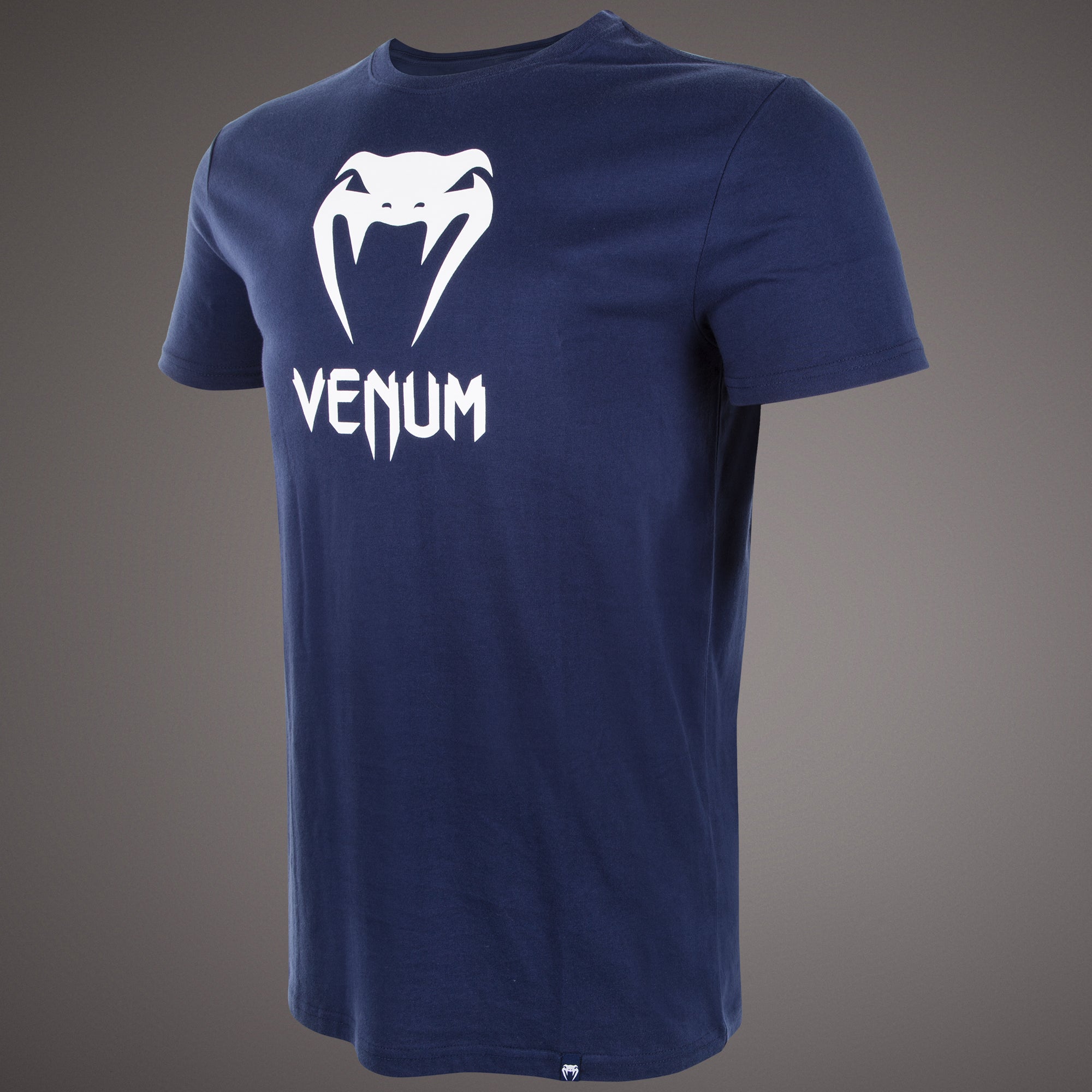 Venum Classic T-Shirt for Men - Comfortable Navy Blue Cotton Tee for Gym, Workout & Casual Wear