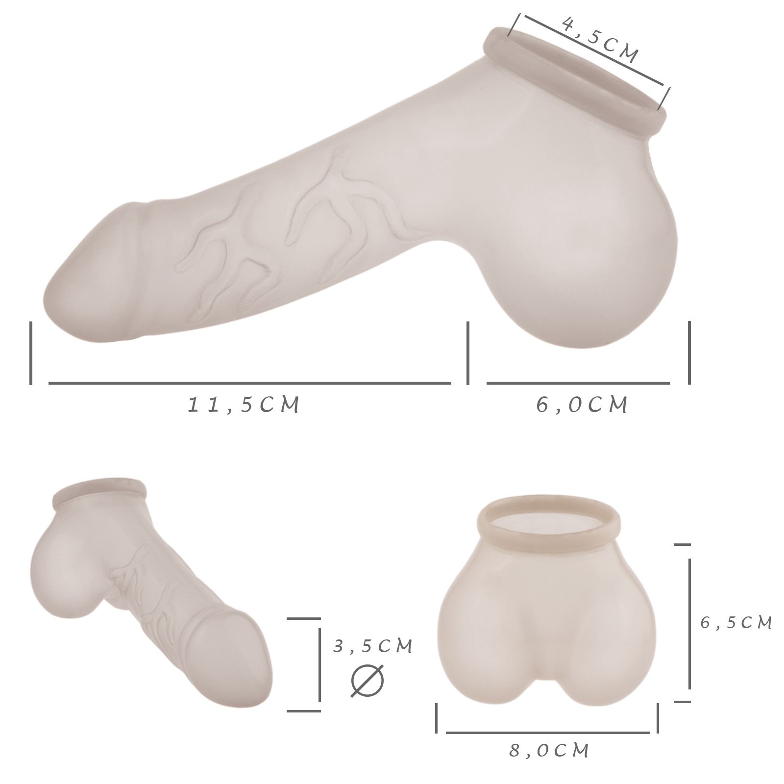 Premium Latex Penis Sheath - Permanent Condom Extender & Male Chastity Device | Long Cock Sleeve for BDSM & Fetish Play | Made in Berlin 