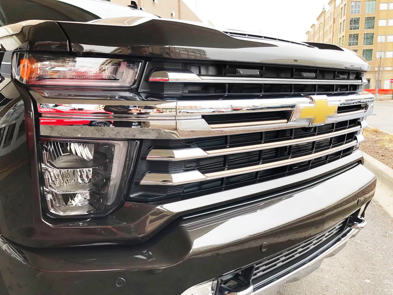 3PCS Amber LED Center Grille Lights with Smoke Lens & Bracket - Compatible with 2019+ Chevy Silverado 1500/2500/3500 - Durable Off-Road Lighting for Trucks, SUVs & Jeeps - Perfect for Night Driving, Foggy Conditions & Off-Road Adventures