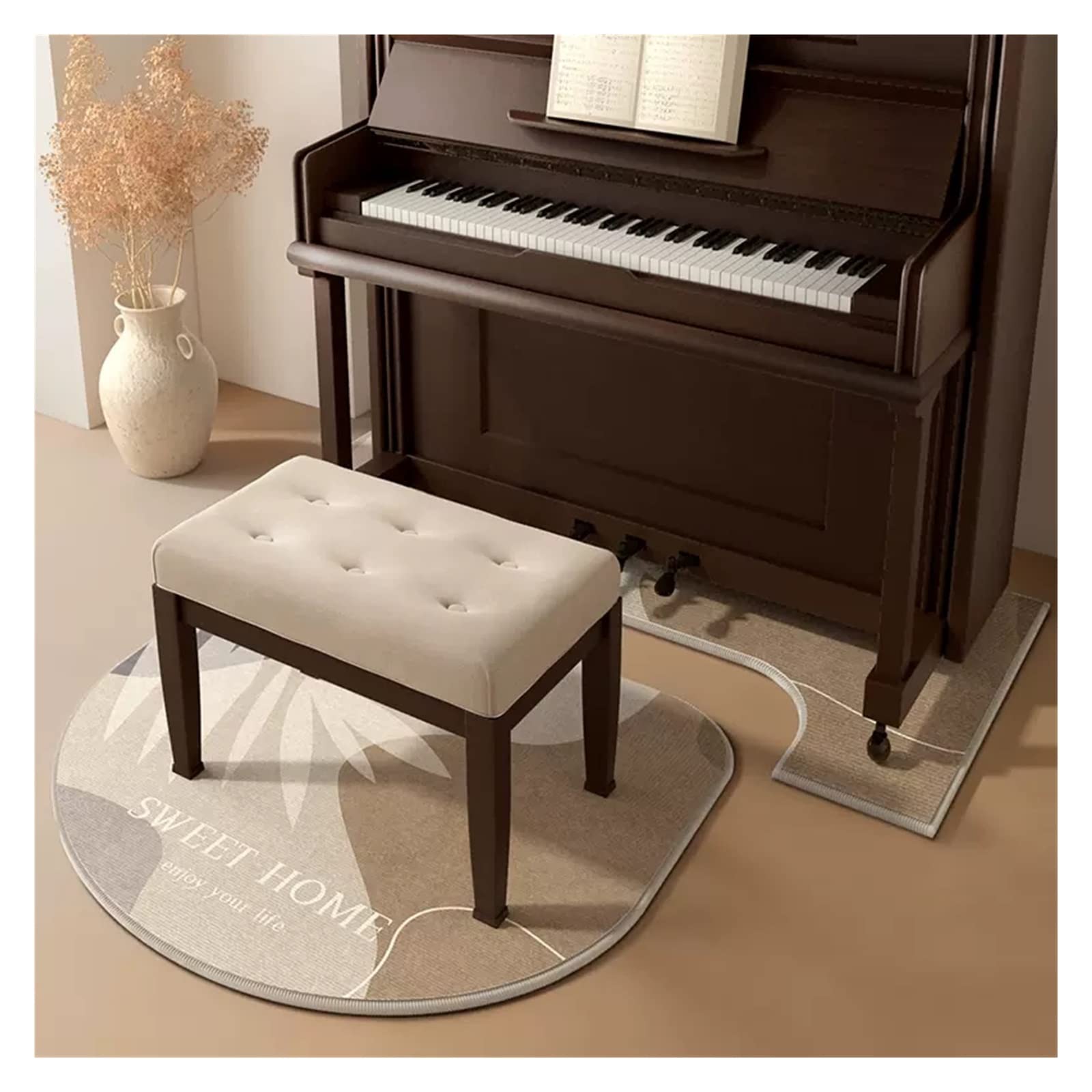 Soundproof Rug for Piano - Non-Slip Upright Piano Carpet Protector with Sound Dampening | 70x160cm Acoustic Floor Mat for Noise Reduction | Perfect for Home Studios, Music Rooms & Apartments (Style 5)