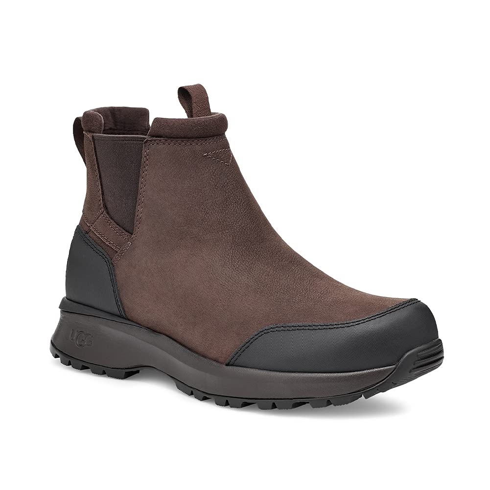 UGG Men's Emmett Chelsea Boot - Waterproof Winter Boots for Men, Comfortable Slip-On Ankle Boots with Sheepskin Lining - Perfect for Casual Outfits, Work & Outdoor Activities