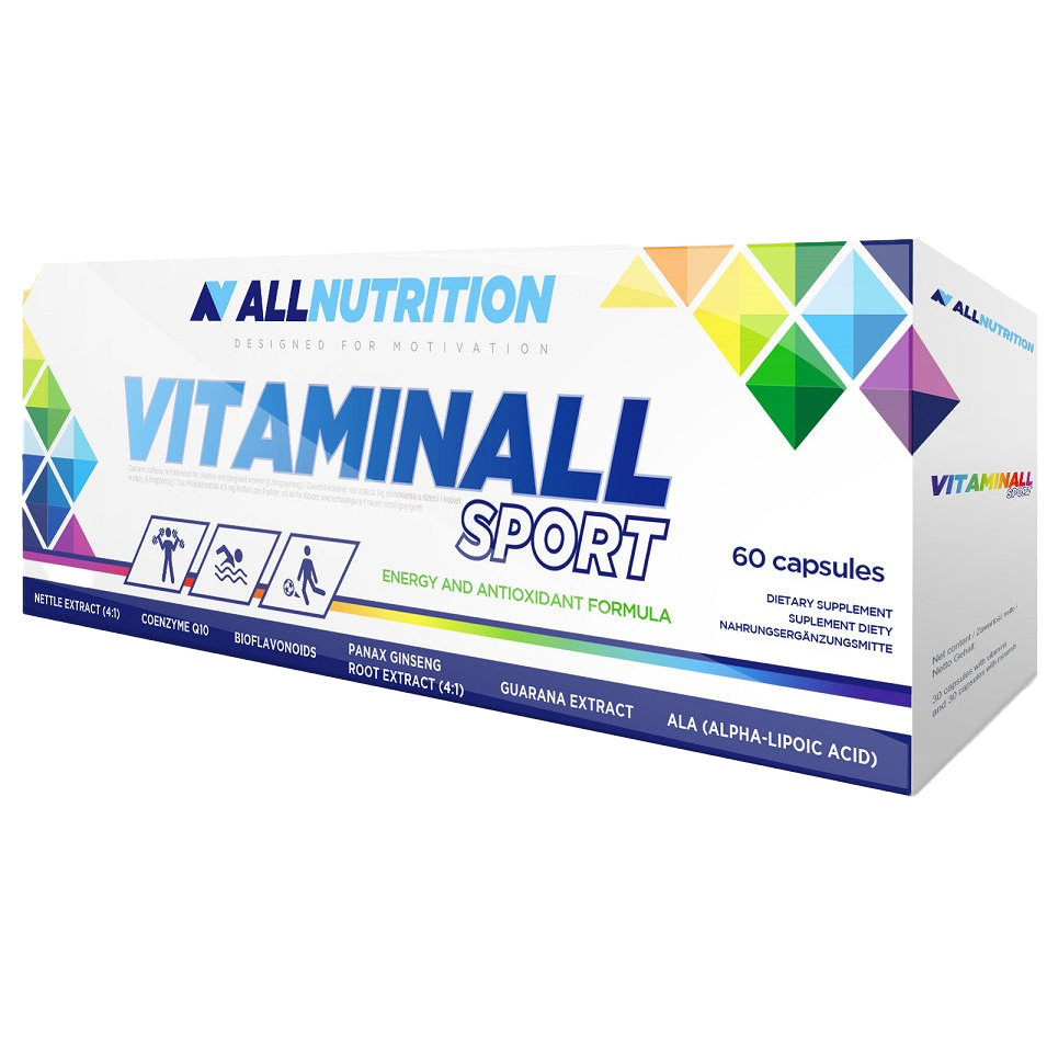 Allnutrition Vitaminall Sport Multivitamin Supplement - 60 Capsules for Energy, Recovery & Performance | Pre-Workout & Post-Workout Support for Athletes & Fitness Enthusiasts