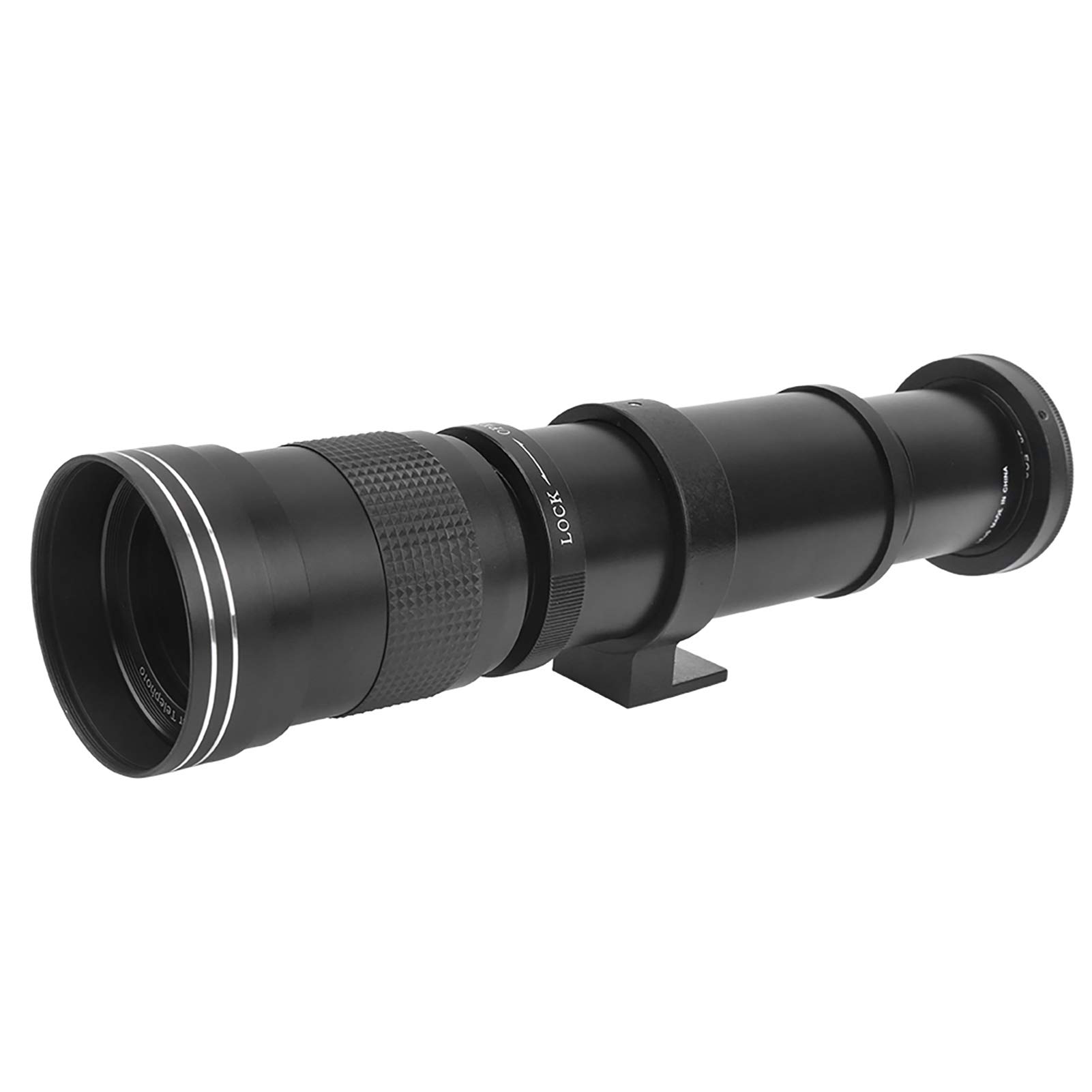 CICIGLOW 420-800mm F8.3-16 Manual Zoom Telephoto Lens with T2 Mount - Compatible with Canon EF-S DSLR Cameras - Ideal for Wildlife, Sports & Long-Distance Photography (Black)