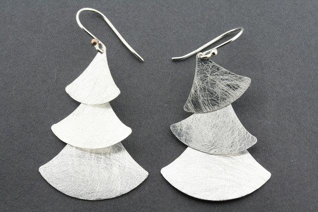 3 Samurai Scratched Earrings - Sterling Silver Jewelry for Women - Perfect for Casual Wear, Parties & Gifts