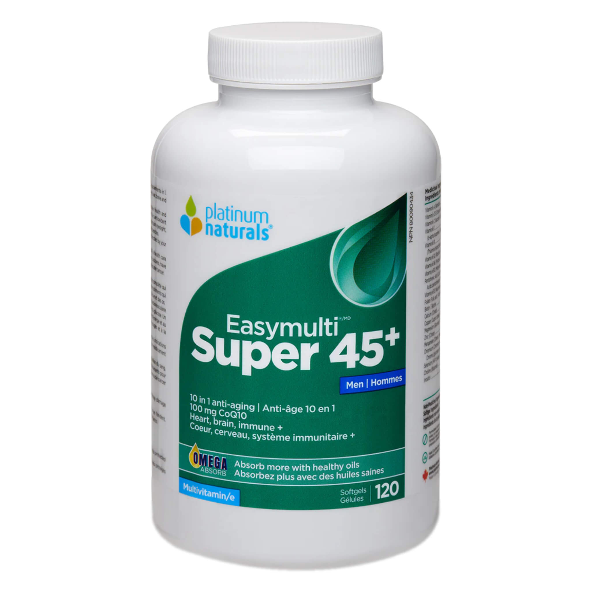 EasyMulti Super 45+ Multivitamin for Men - Daily Immune Support & Energy Booster - Perfect for Active Lifestyles, Workout Recovery & Overall Wellness
