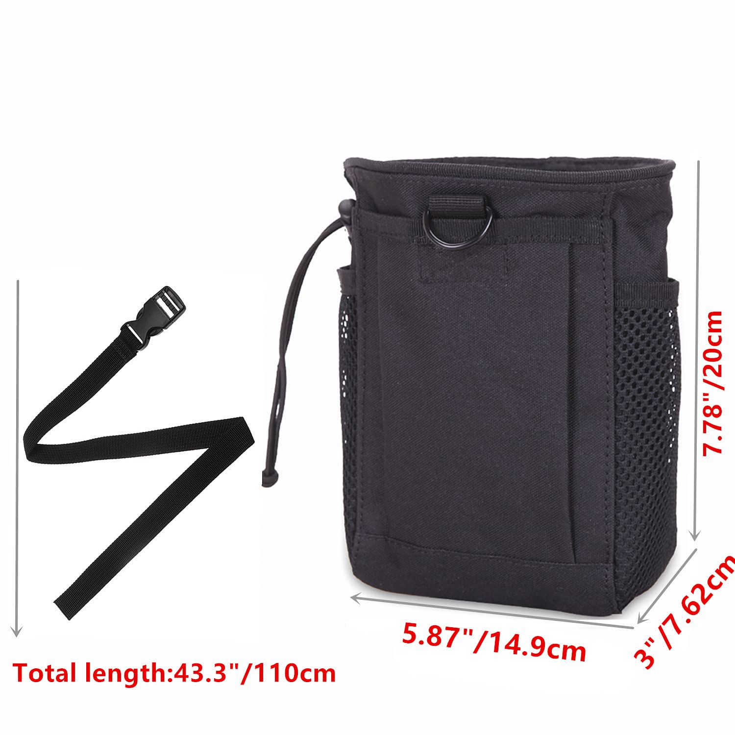 Rock Climbing Chalk Bag with Quick-Clip Belt & 3 Pockets - Premium Bouldering Chalk Bag for Rock Climbing, Gym Training, Gymnastics & Weightlifting | Ideal for Outdoor Climbing, Workouts & Strength Training